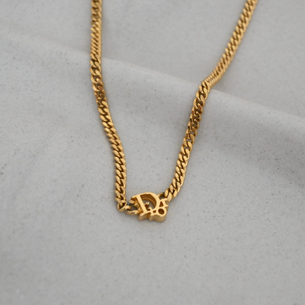 Christian Dior Mini Pendant Necklace Vintage - Leluxe Vintage Sdn. Bhd.