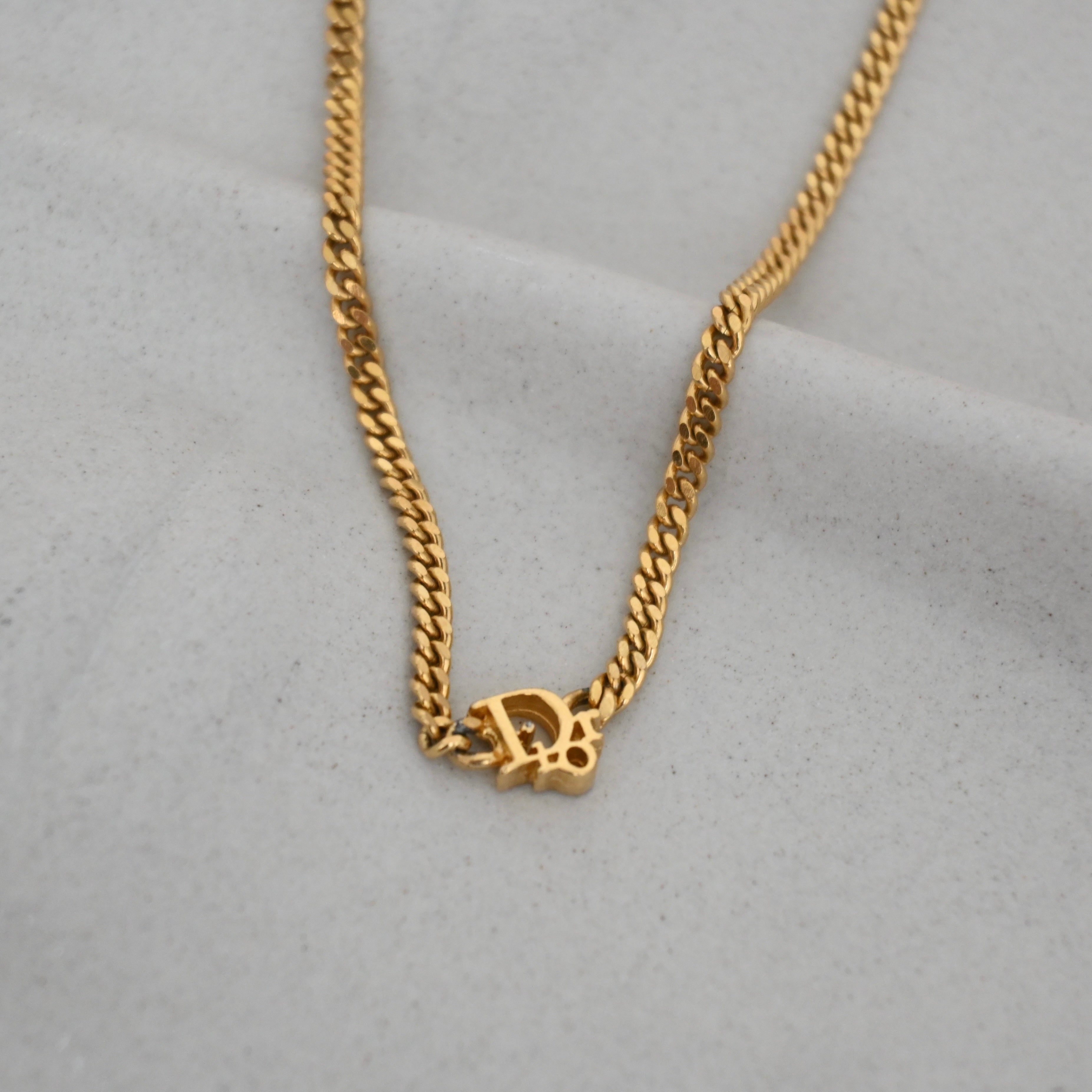 Christian Dior Mini Pendant Necklace Vintage - Leluxe Vintage Sdn. Bhd.