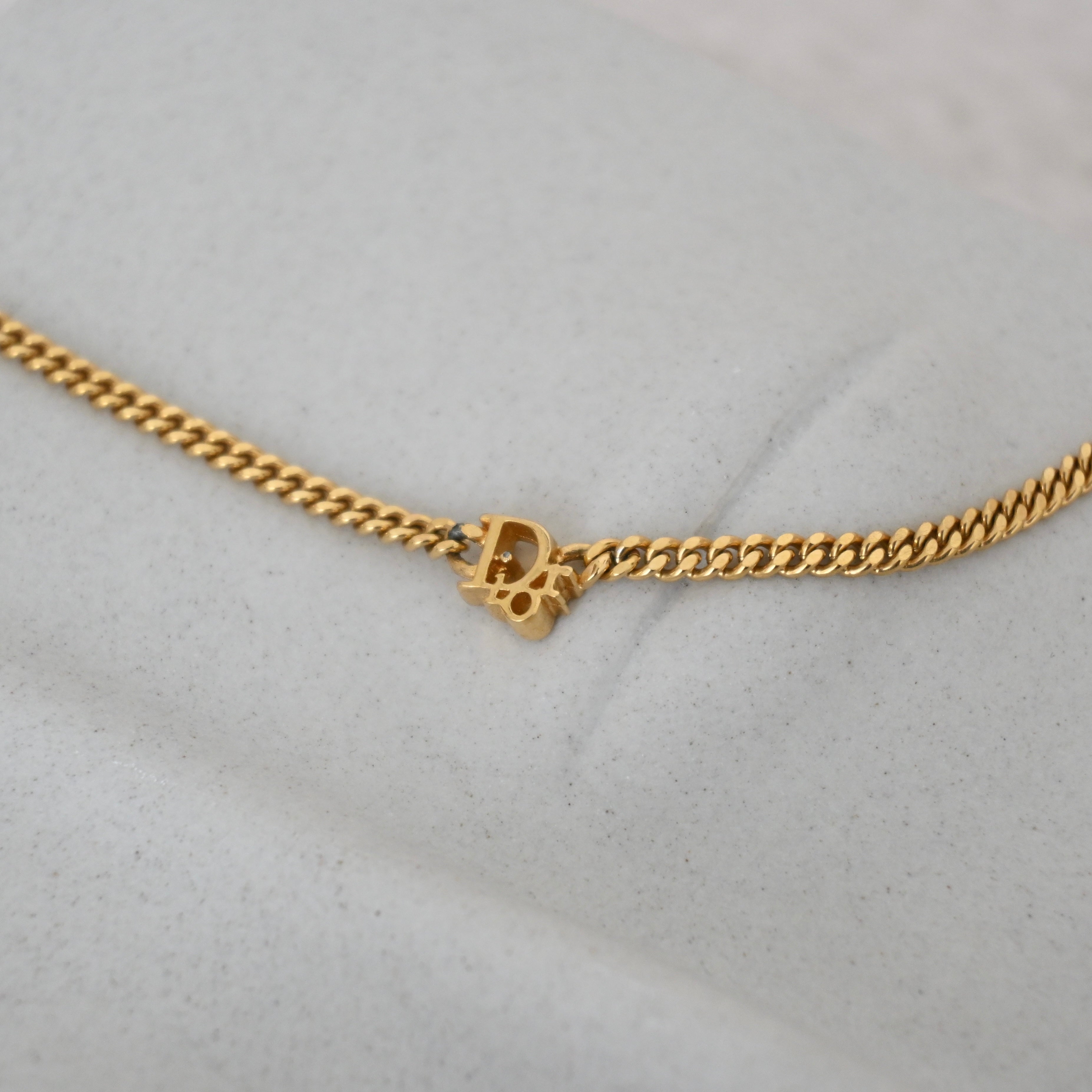 Christian Dior Mini Pendant Necklace Vintage - Leluxe Vintage Sdn. Bhd.