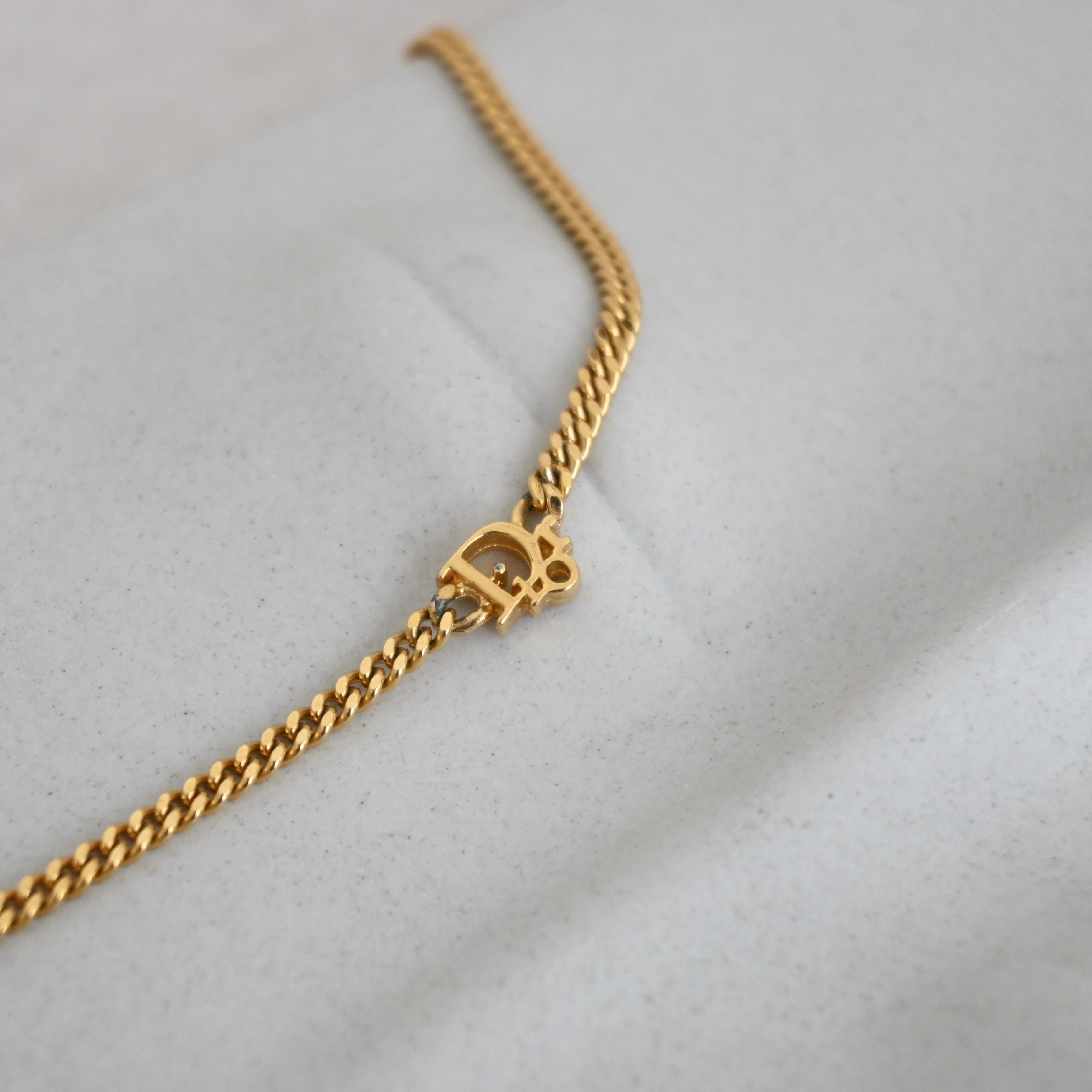 Christian Dior Mini Pendant Necklace Vintage - Leluxe Vintage Sdn. Bhd.