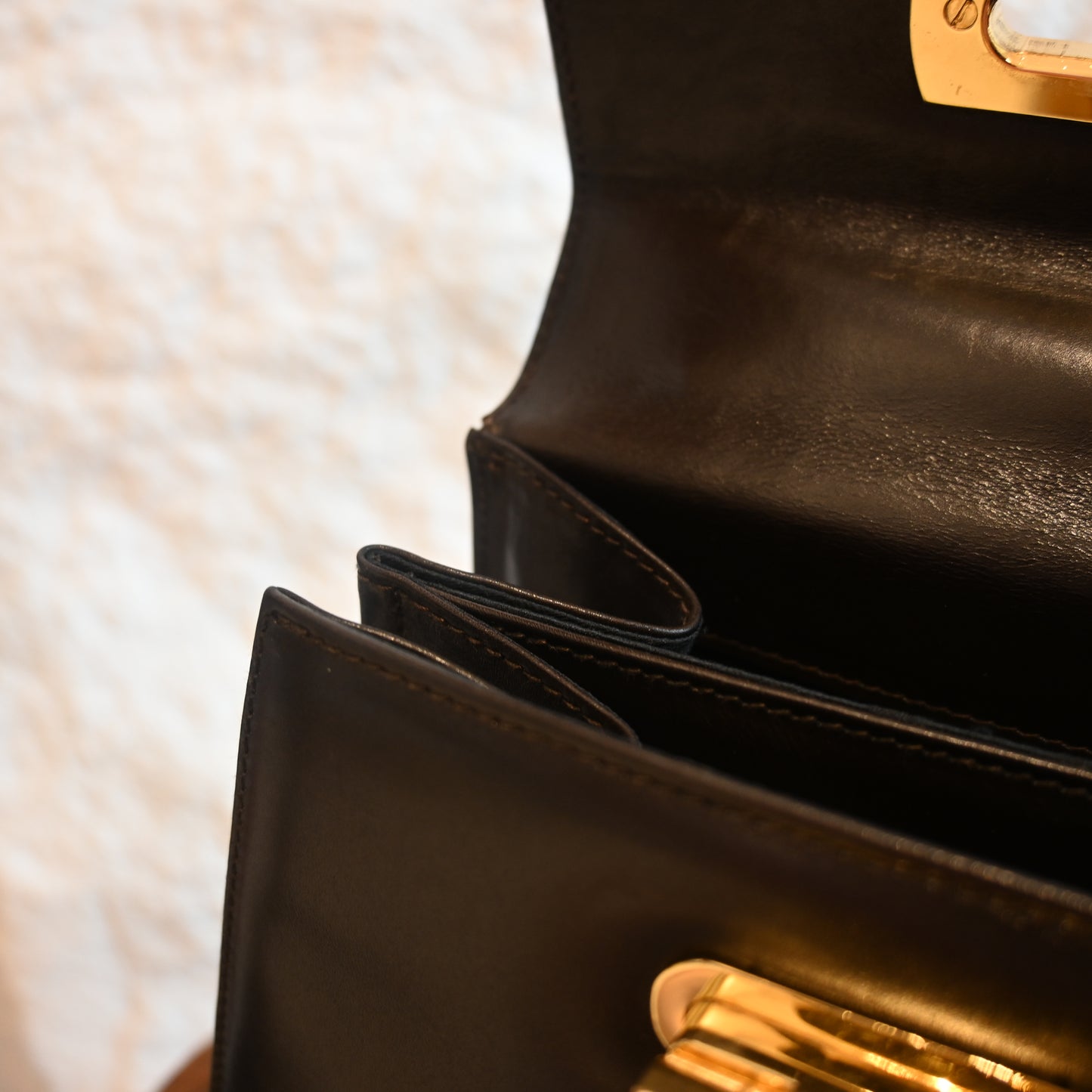 Salvatore Ferragamo Small Gancini Kelly Brown