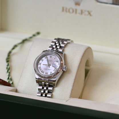 Rolex Lady Datejust Silver Roman Dial (Ref. 179174)