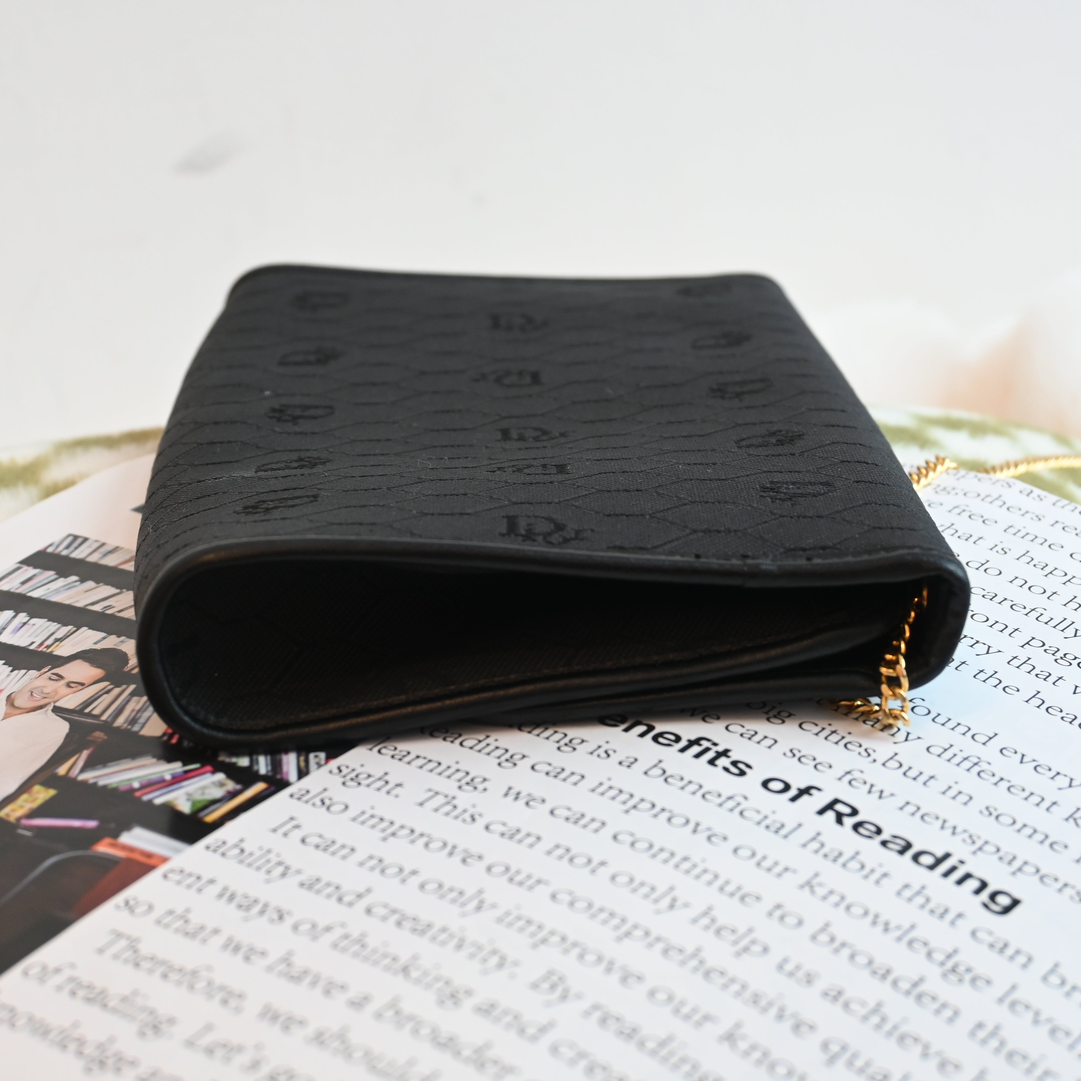 Dior Honeycomb Envelope Chain Crossbody Bag