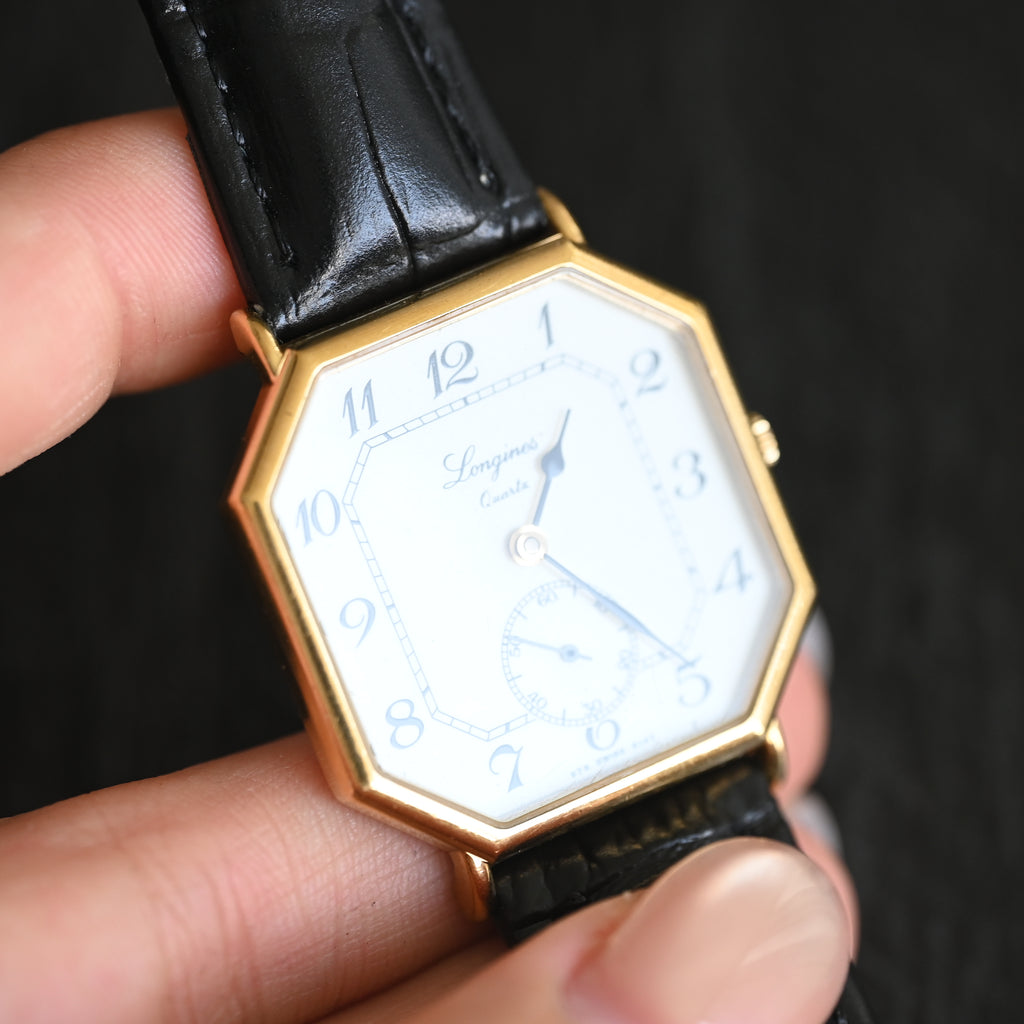 Longines Octagon White Roman Watch 150th Anniversary Ref. L976.2 - Leluxe Vintage Sdn. Bhd.