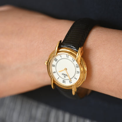 Fendi 350J White Dial Watch