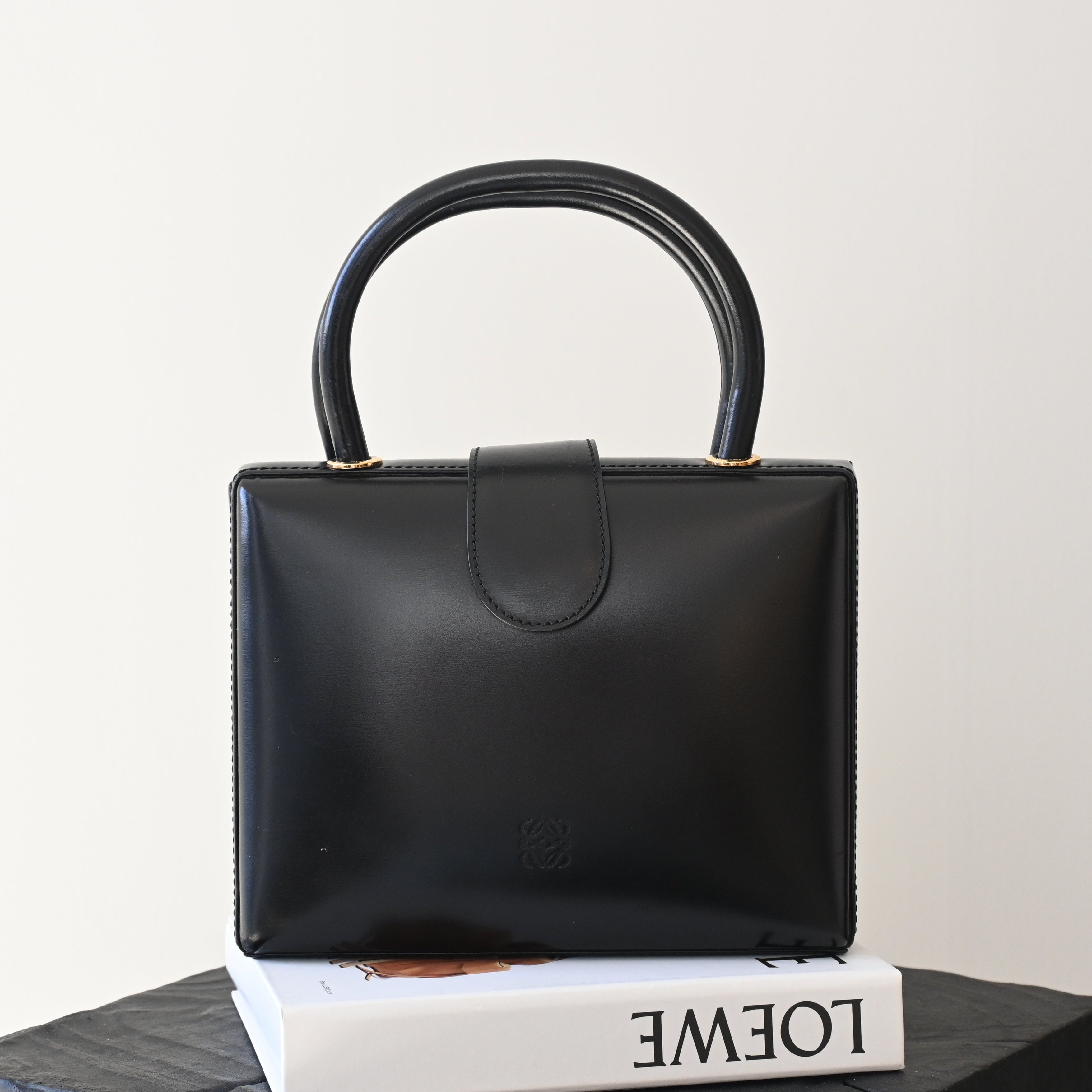 Loewe Anagram Logo Box Leather Mini Bag - Leluxe Vintage Sdn. Bhd.
