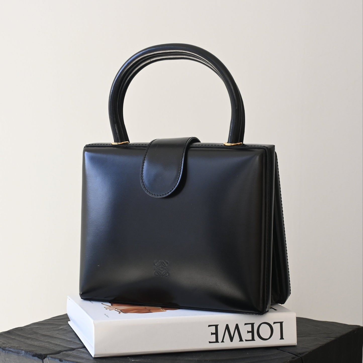 Loewe Anagram Logo Box Leather Mini Bag
