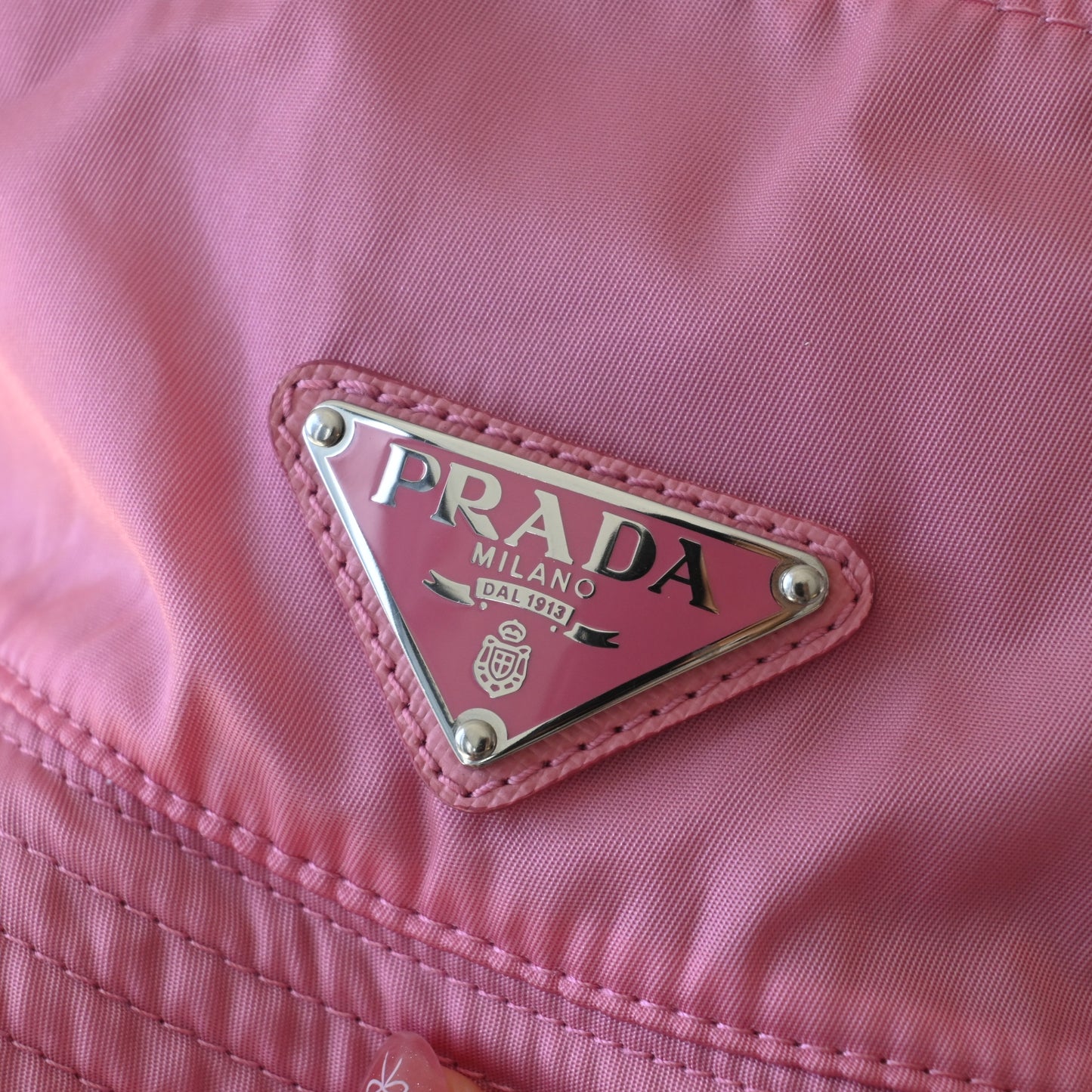 Prada Logo Nylon Bucket Hat