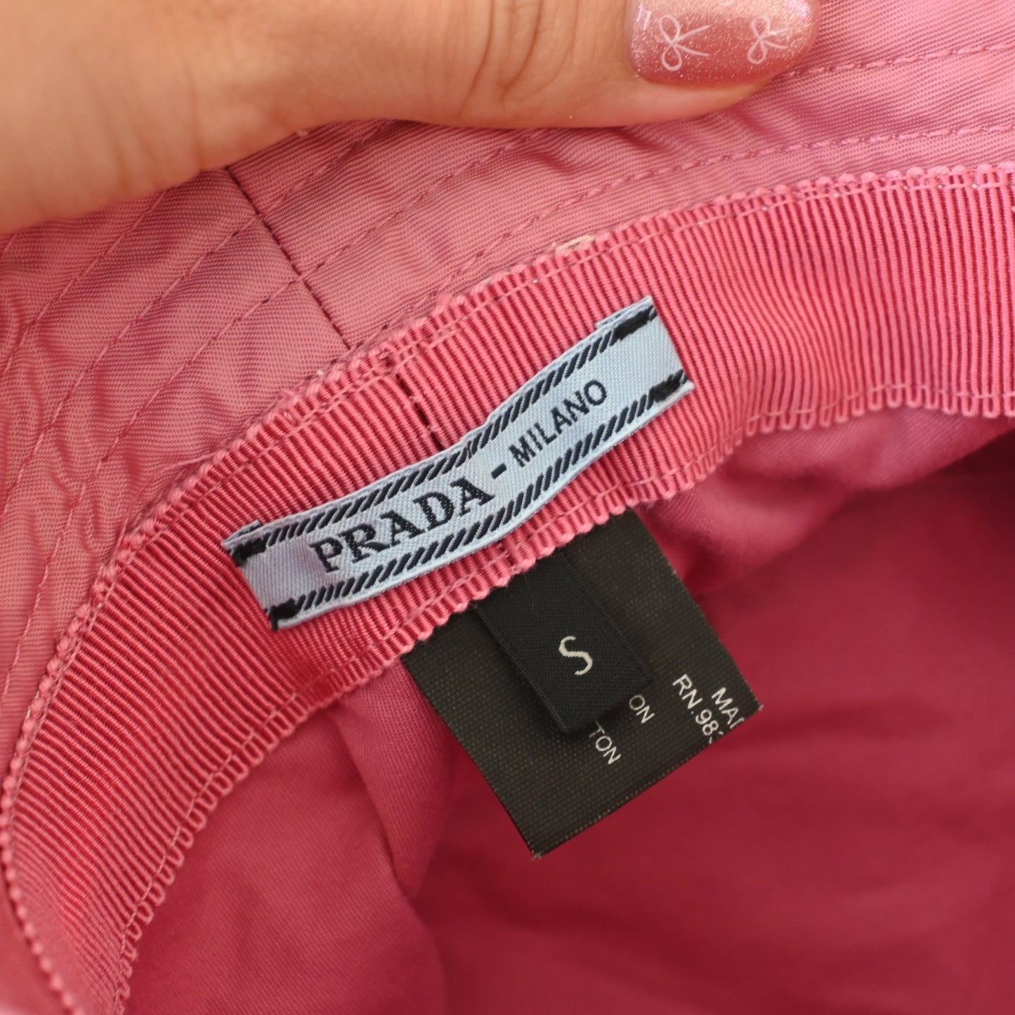 Prada Logo Nylon Bucket Hat