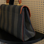 Fendi Pequin Striped Kelly Handcarry - Leluxe Vintage Sdn. Bhd.