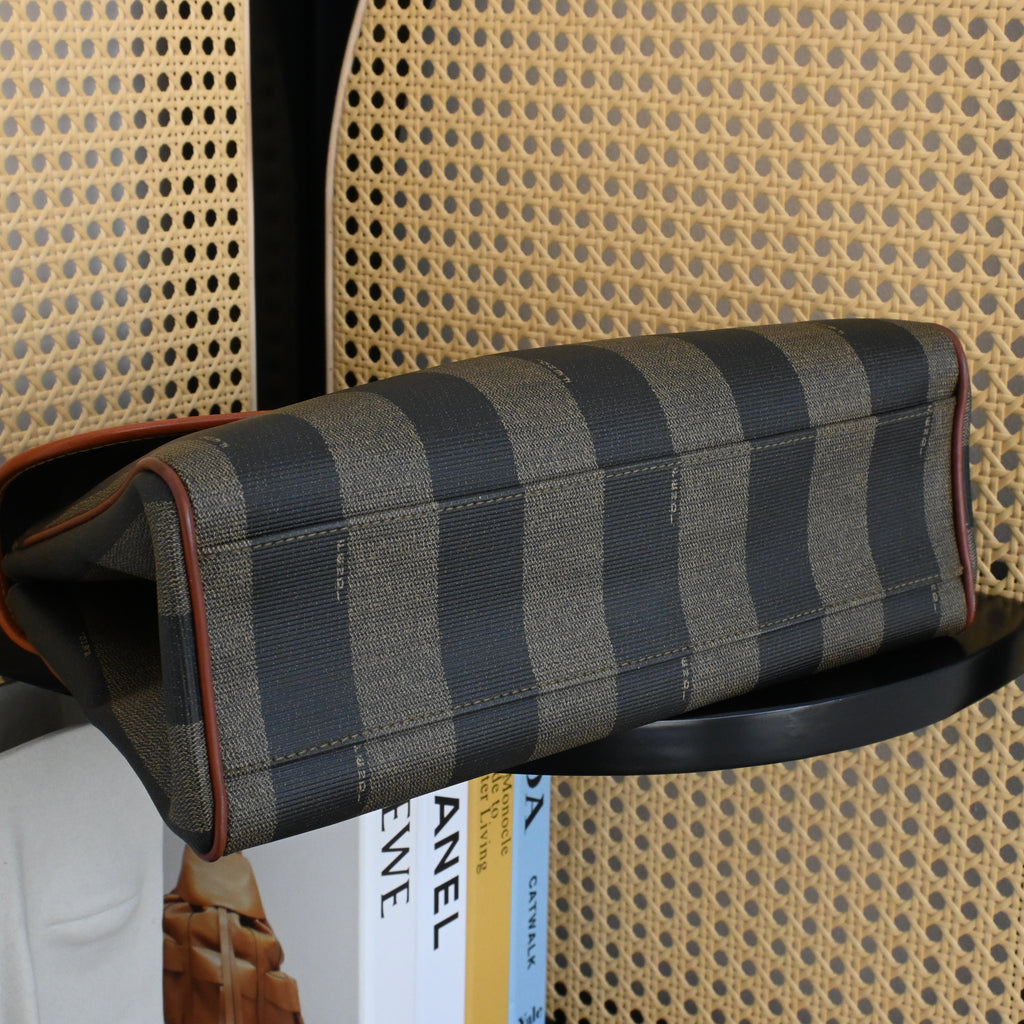 Fendi Pequin Striped Kelly Handcarry - Leluxe Vintage Sdn. Bhd.