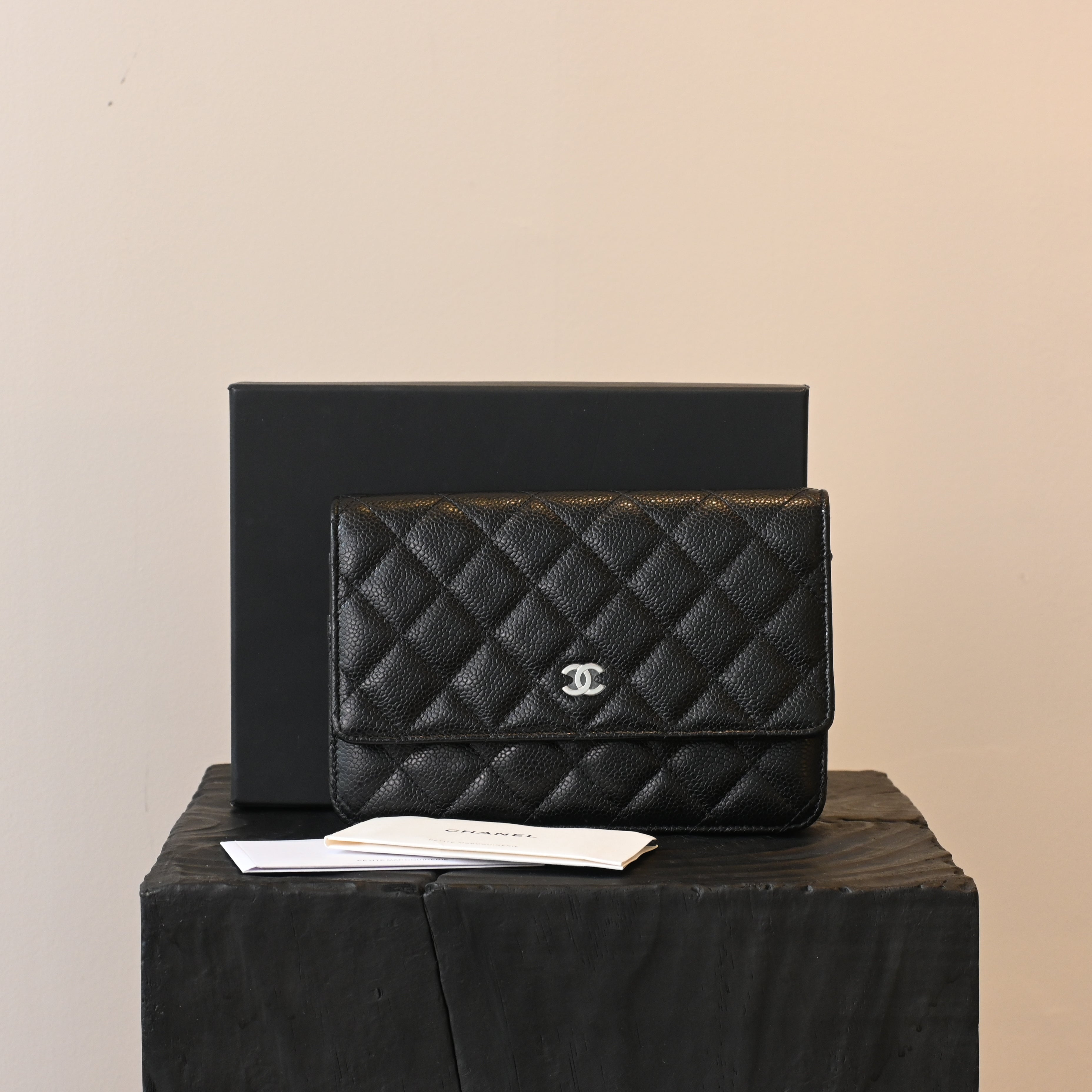 Chanel Wallet On Chain SHW Caviar