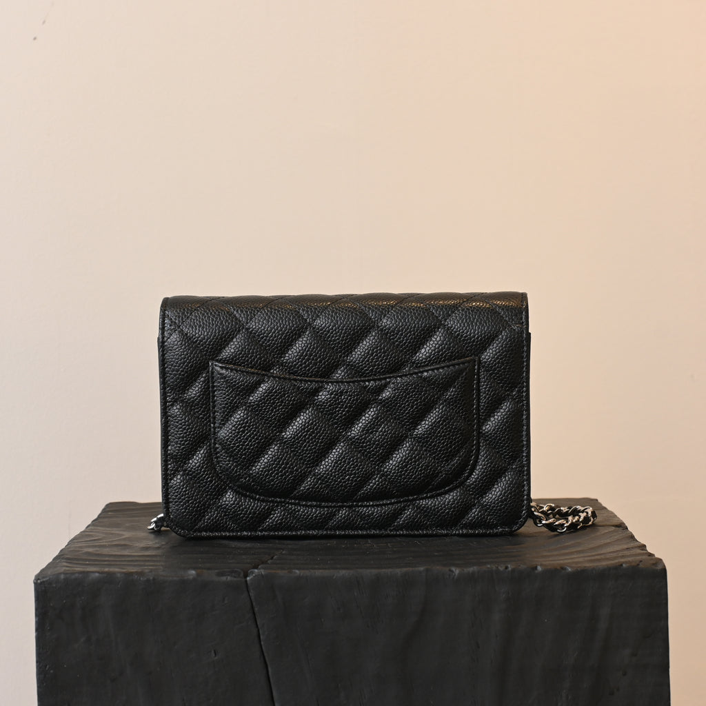 Chanel Wallet On Chain SHW Caviar