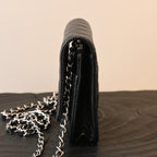Chanel Wallet On Chain SHW Caviar