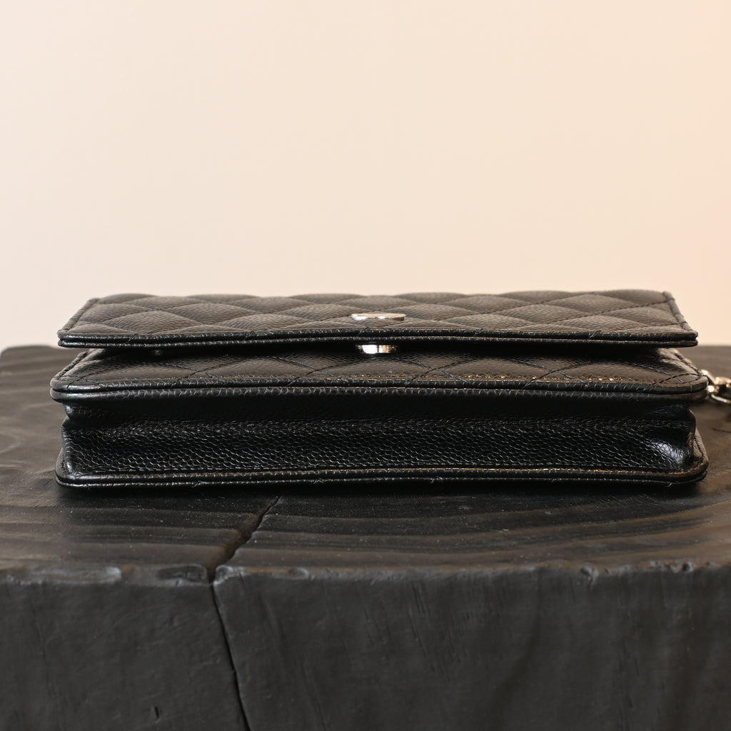 Chanel Wallet On Chain SHW Caviar