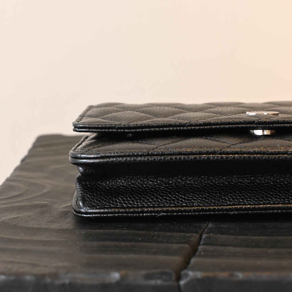 Chanel Wallet On Chain SHW Caviar
