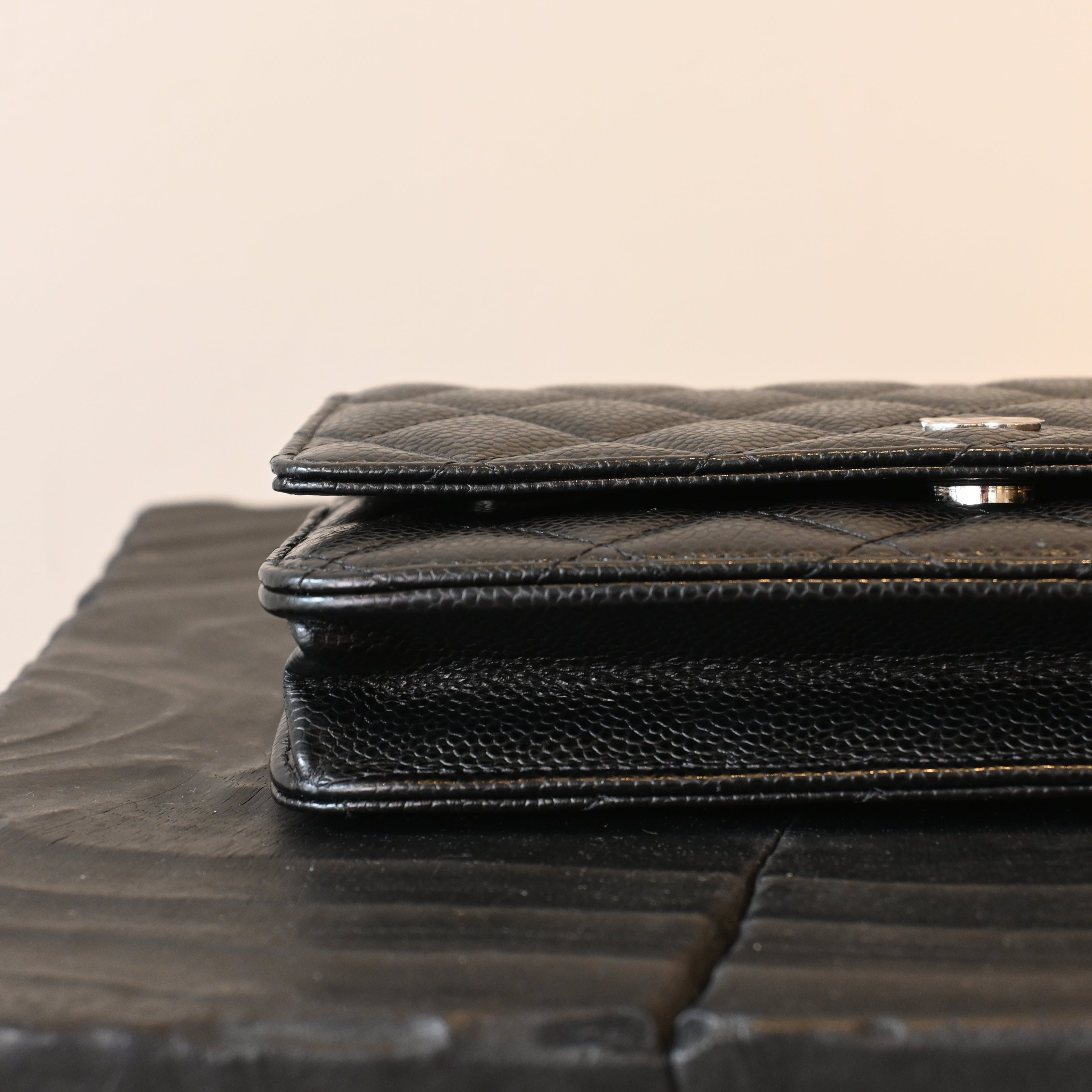 Chanel Wallet On Chain SHW Caviar