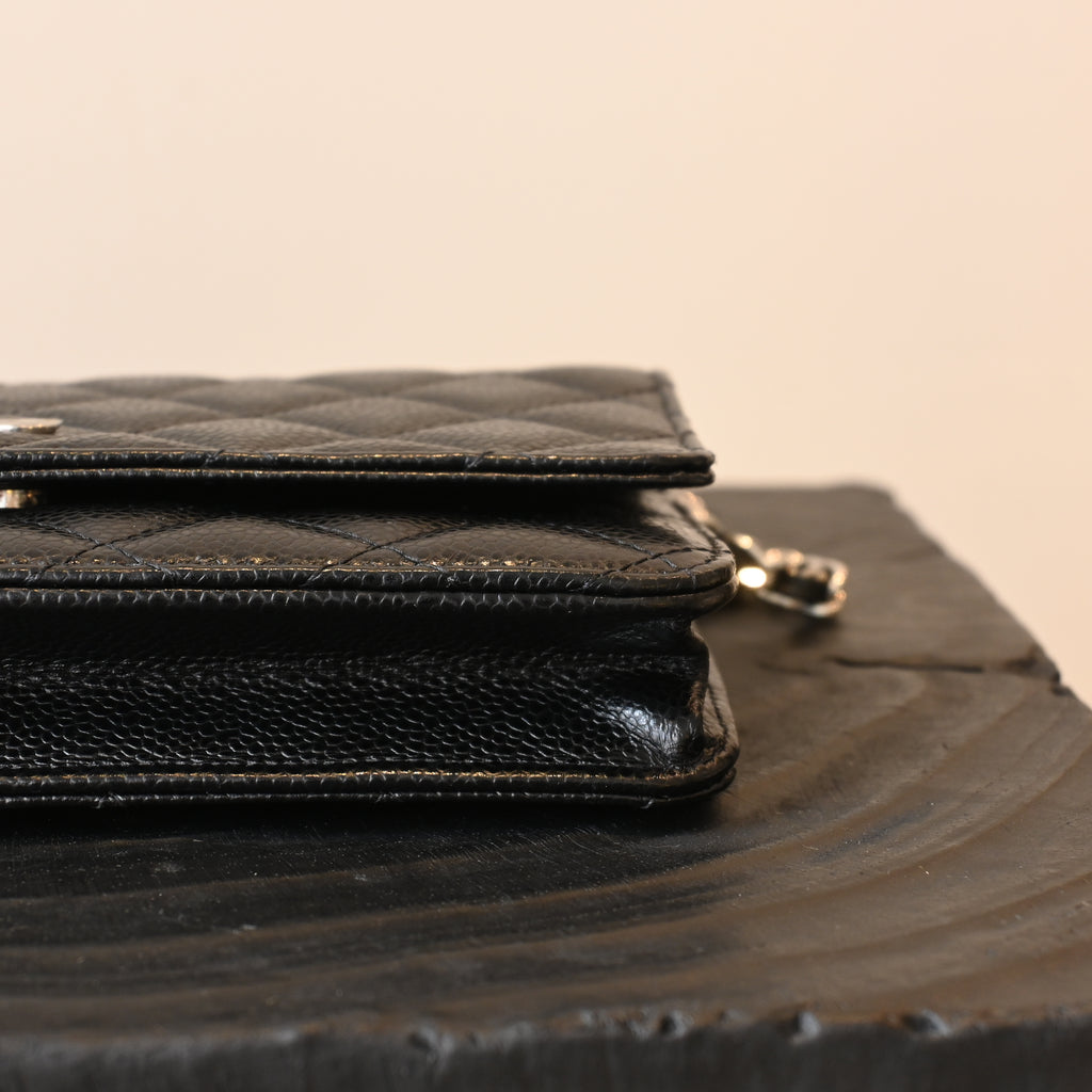 Chanel Wallet On Chain SHW Caviar