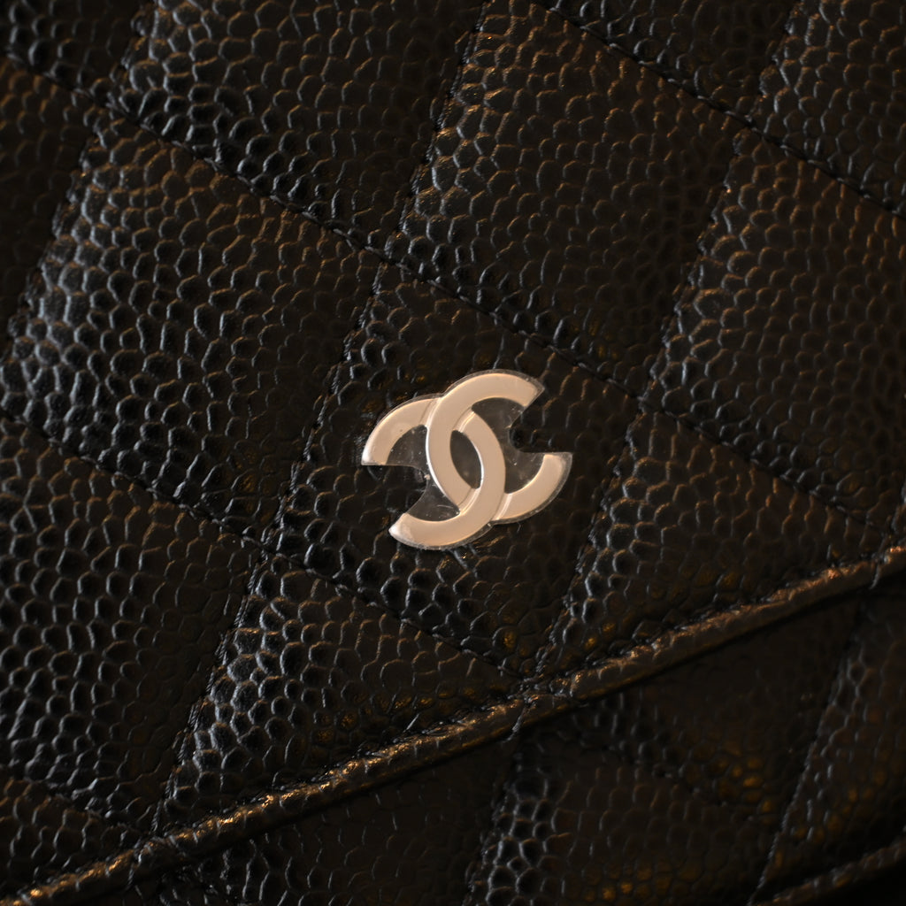 Chanel Wallet On Chain SHW Caviar