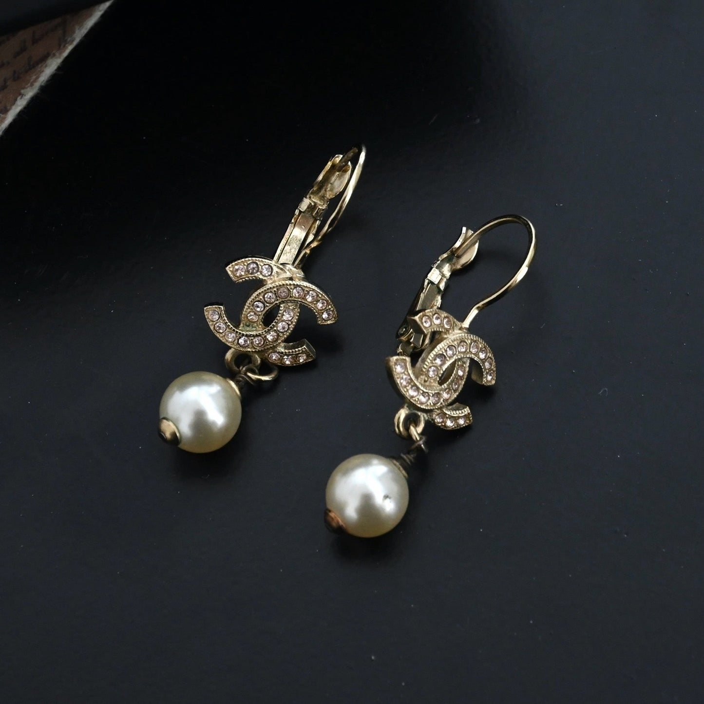 Chanel 15S Rhinestine Pearl Drop Earring