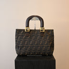 Fendi Zucca Canvas Twin Handle Tote Bag