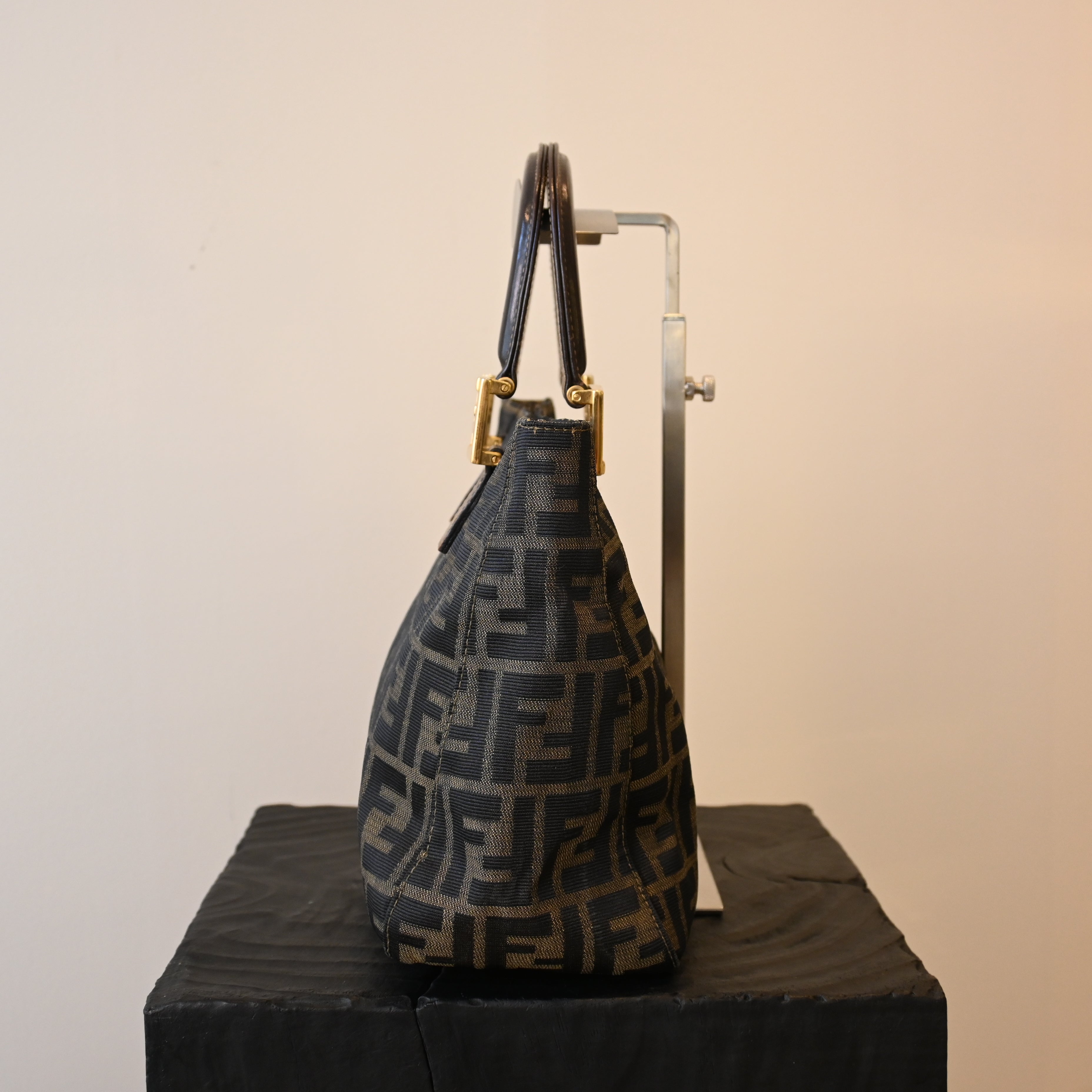 Fendi Zucca Canvas Twin Handle Tote Bag