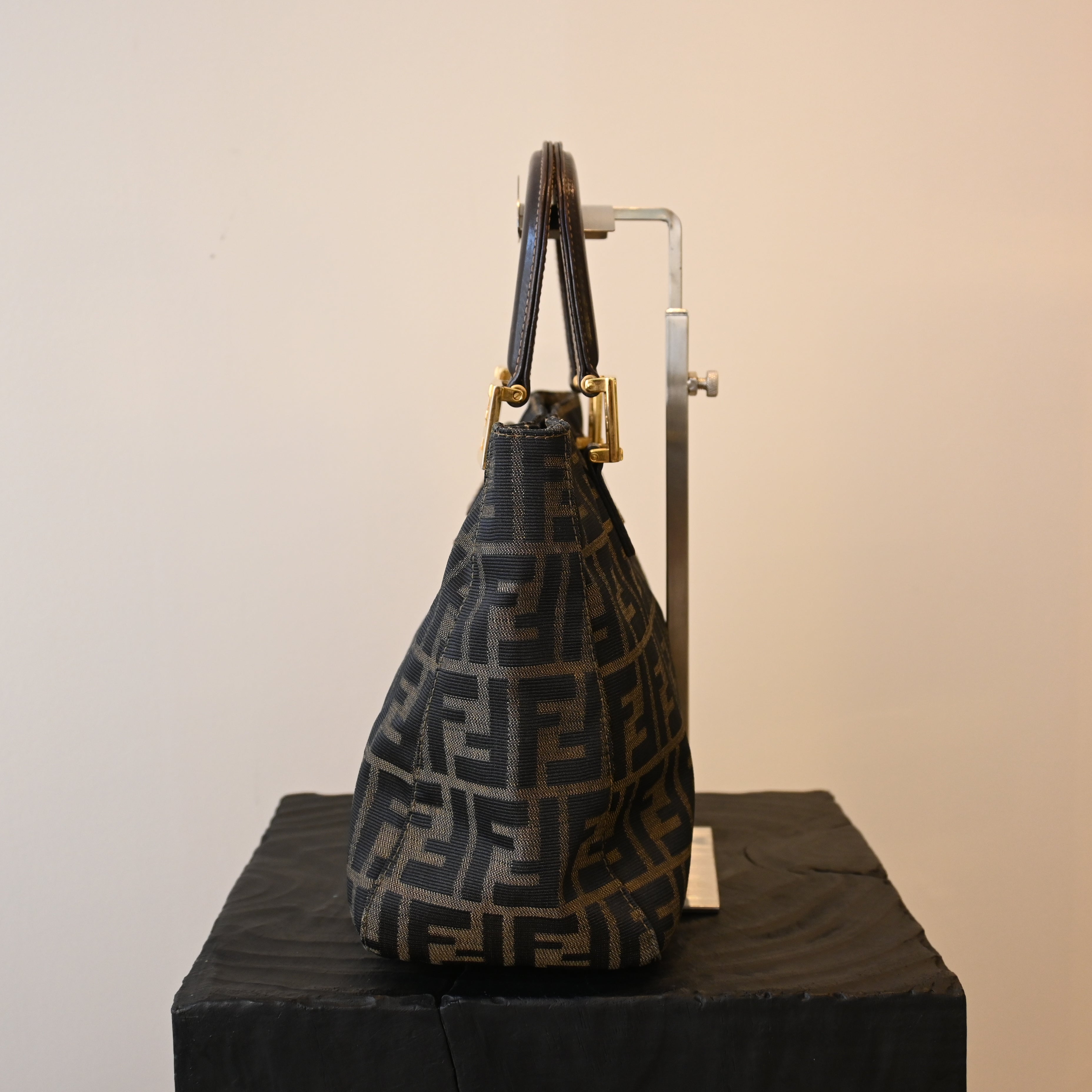 Fendi Zucca Canvas Twin Handle Tote Bag