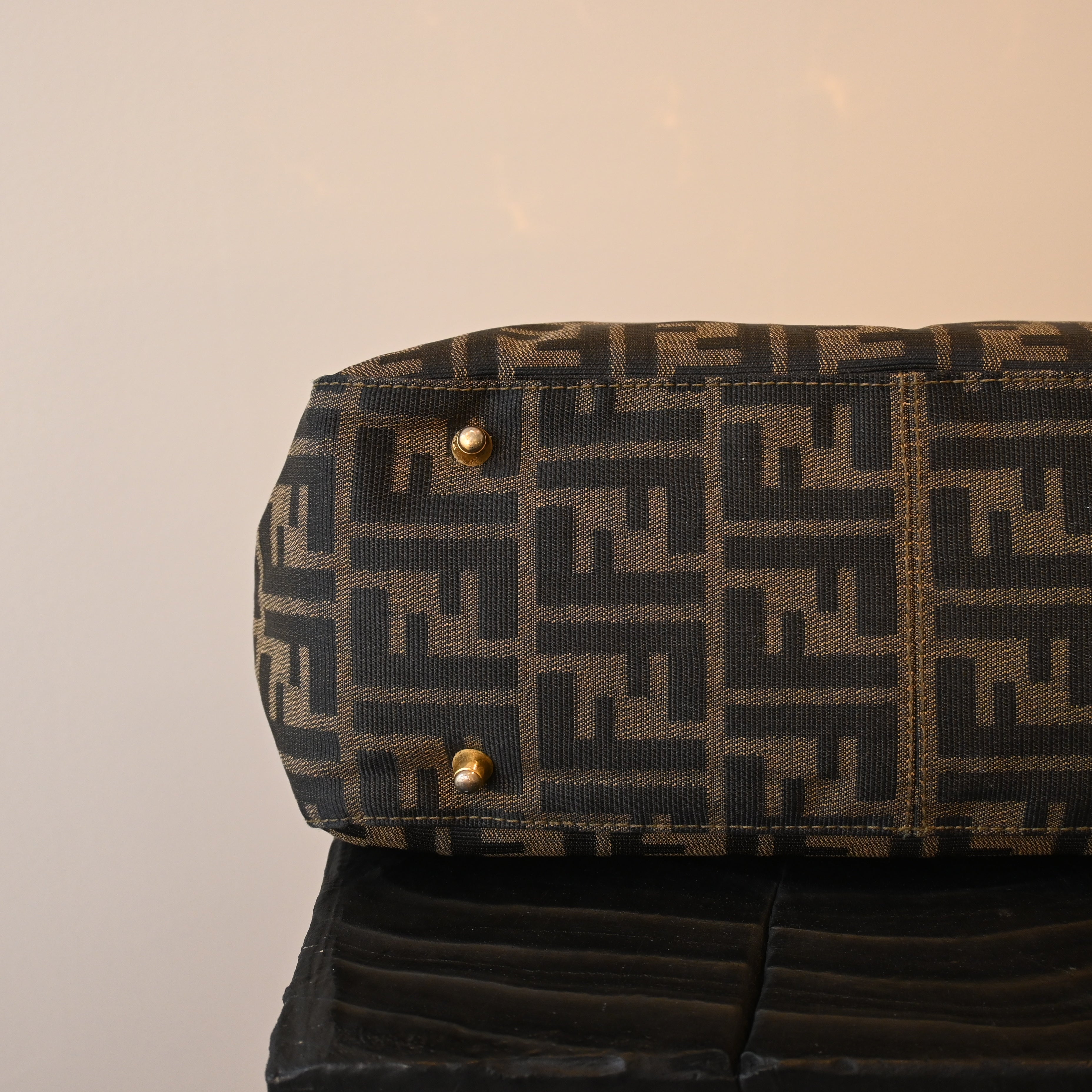 Fendi Zucca Canvas Twin Handle Tote Bag