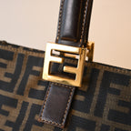 Fendi Zucca Canvas Twin Handle Tote Bag