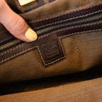 Fendi Zucca Canvas Twin Handle Tote Bag