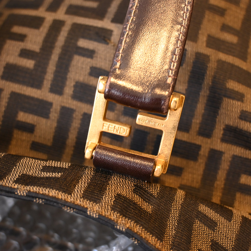 Fendi Zucca Canvas Twin Handle Tote Bag
