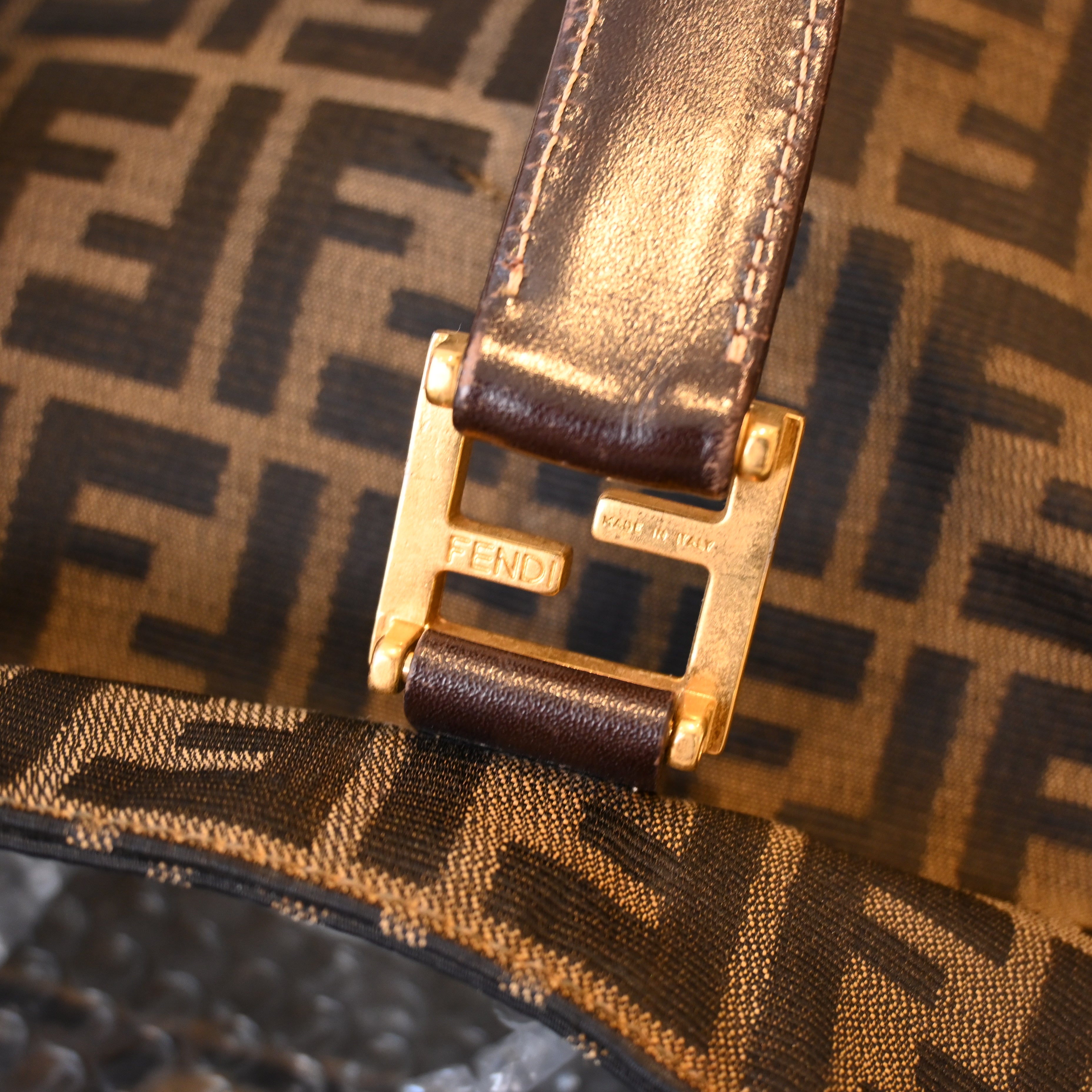 Fendi Zucca Canvas Twin Handle Tote Bag
