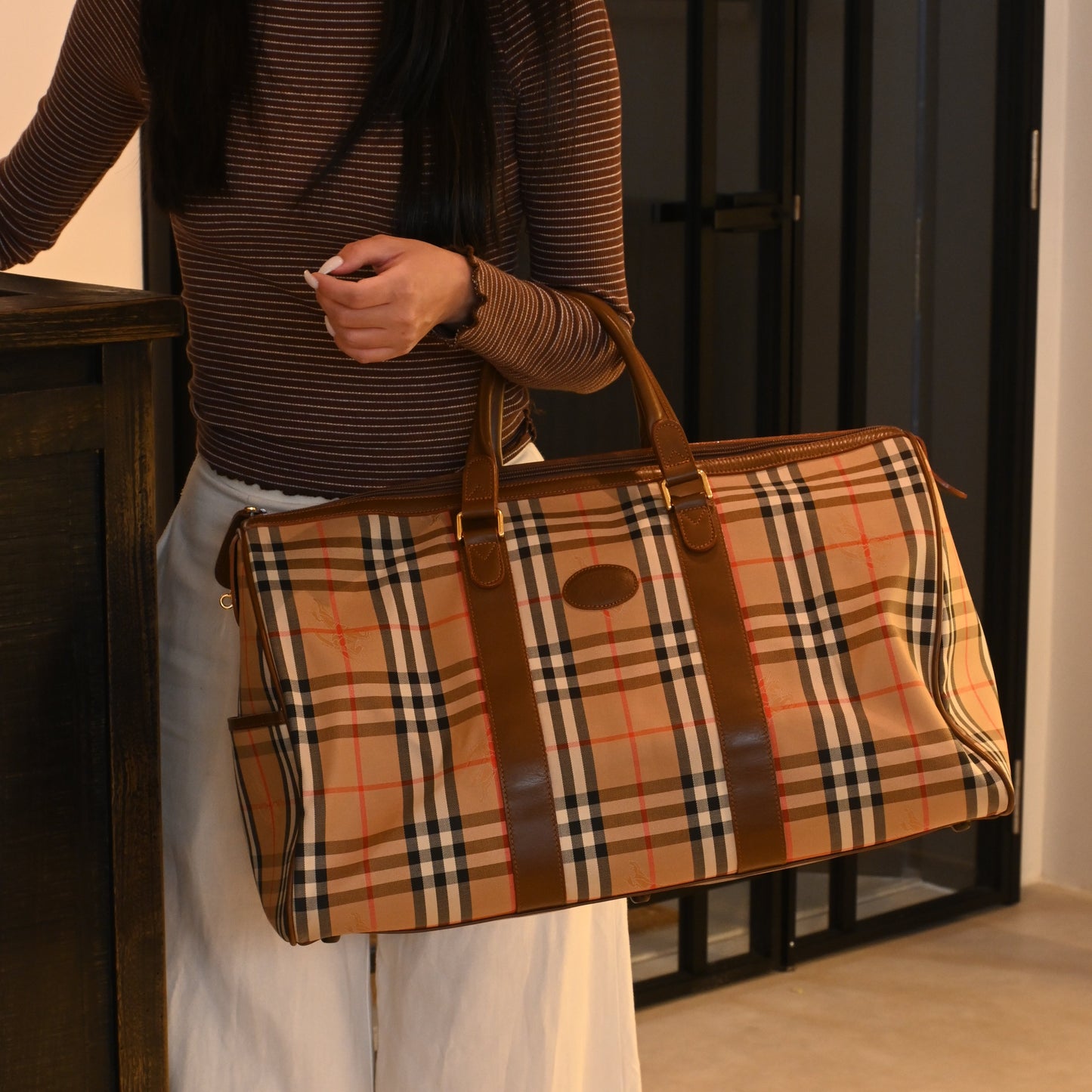 Burberry Nova Check Duffle 50