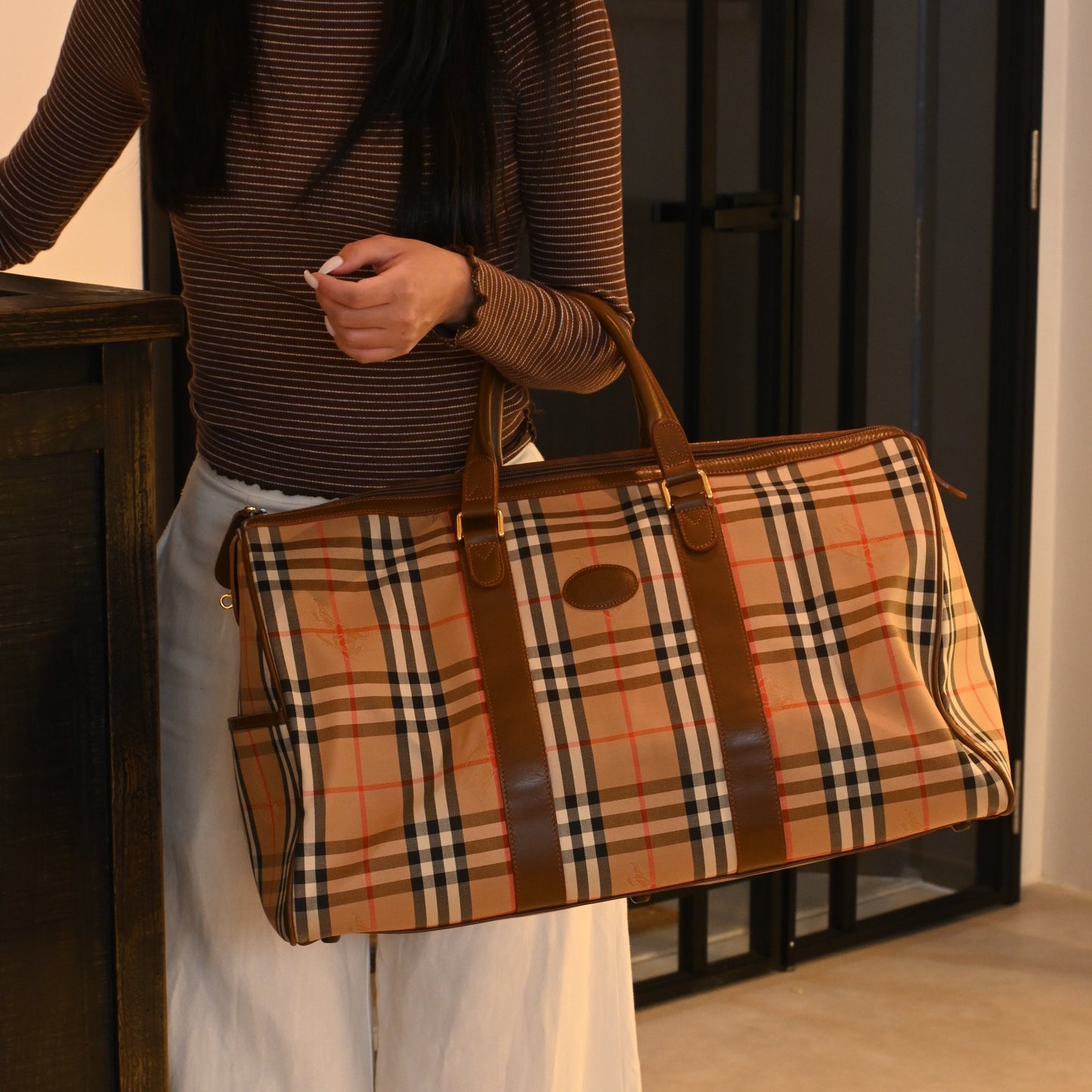 Burberry Nova Check Duffle 50