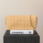 Chanel Chocolate Bar Lambskin Chain Shoulder Bag Beige GHW - Leluxe Vintage Sdn. Bhd.