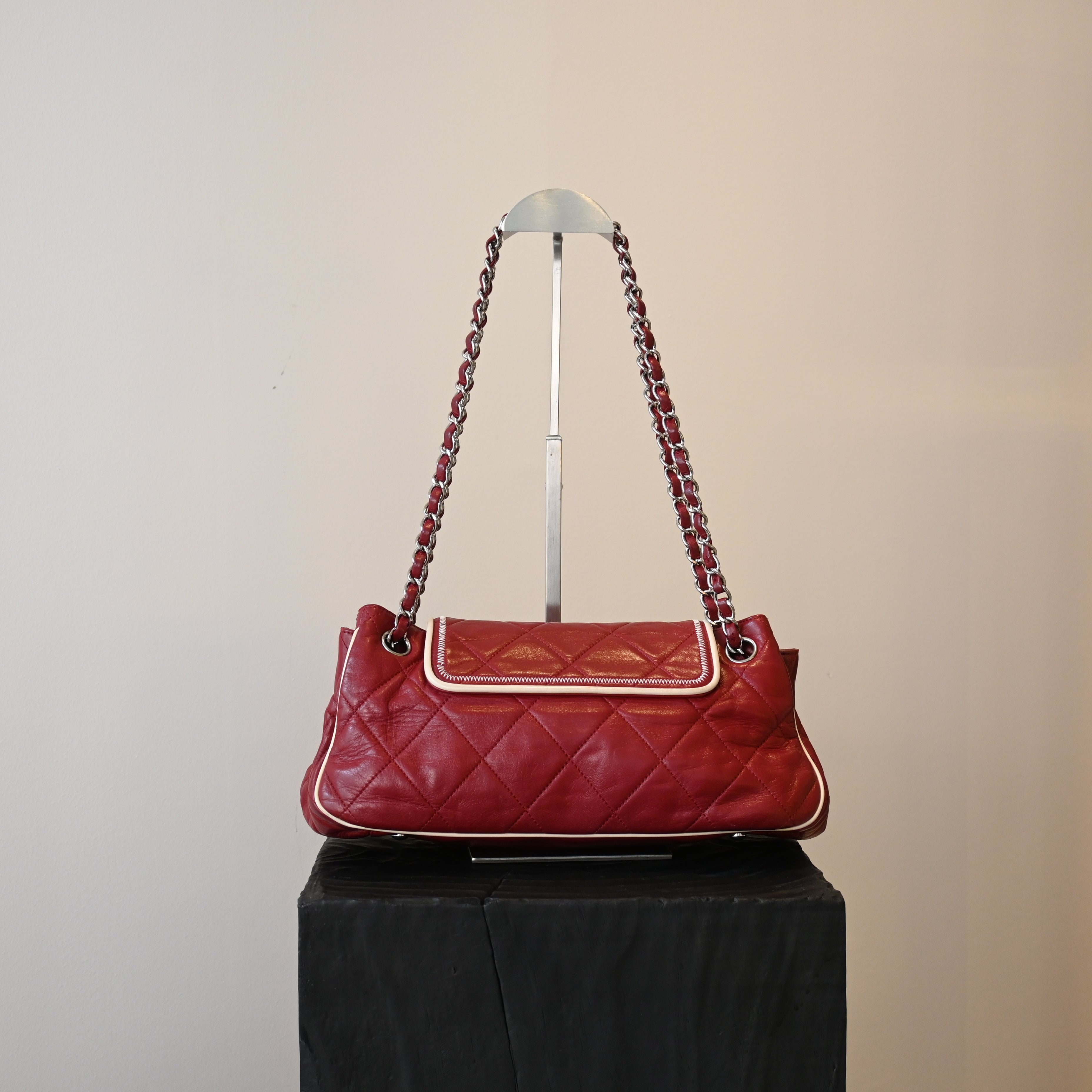 Chanel Matelasse Lambskin Chain Tote Bag 2.55 Bordeaux SHW