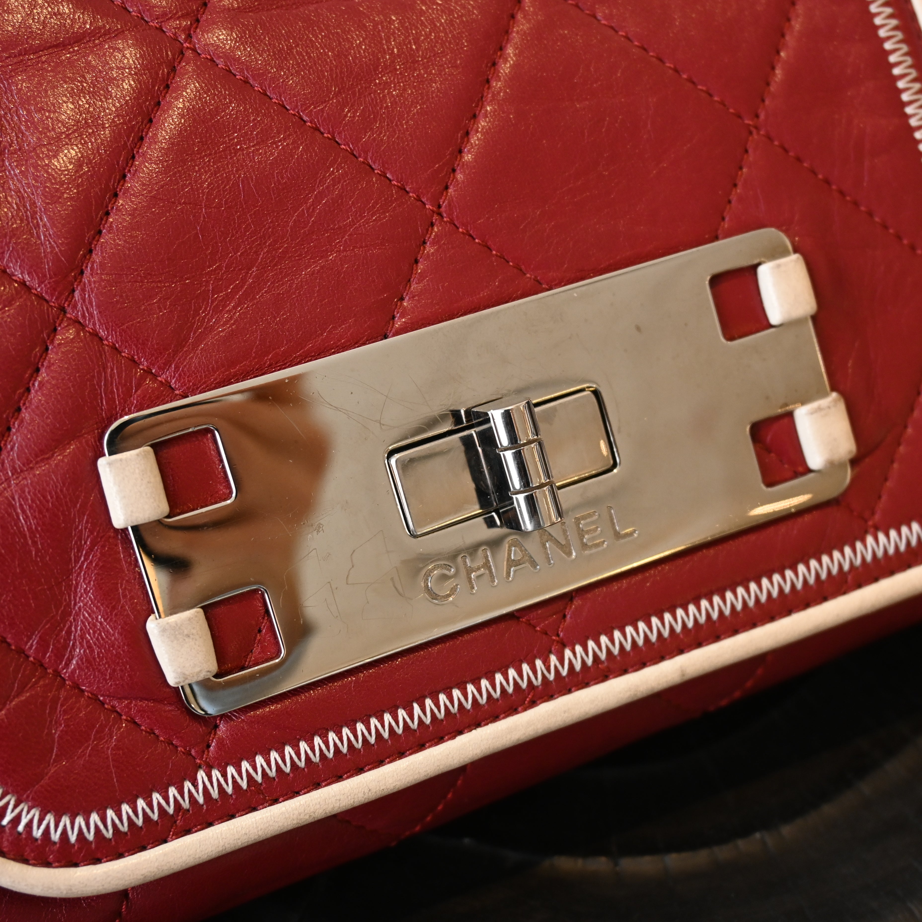 Chanel Matelasse Lambskin Chain Tote Bag 2.55 Bordeaux SHW