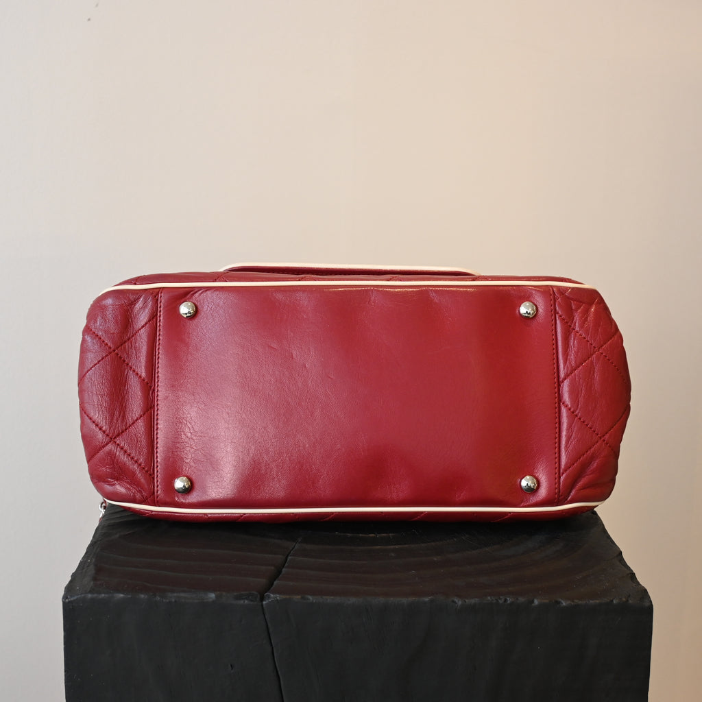 Chanel Matelasse Lambskin Chain Tote Bag 2.55 Bordeaux SHW