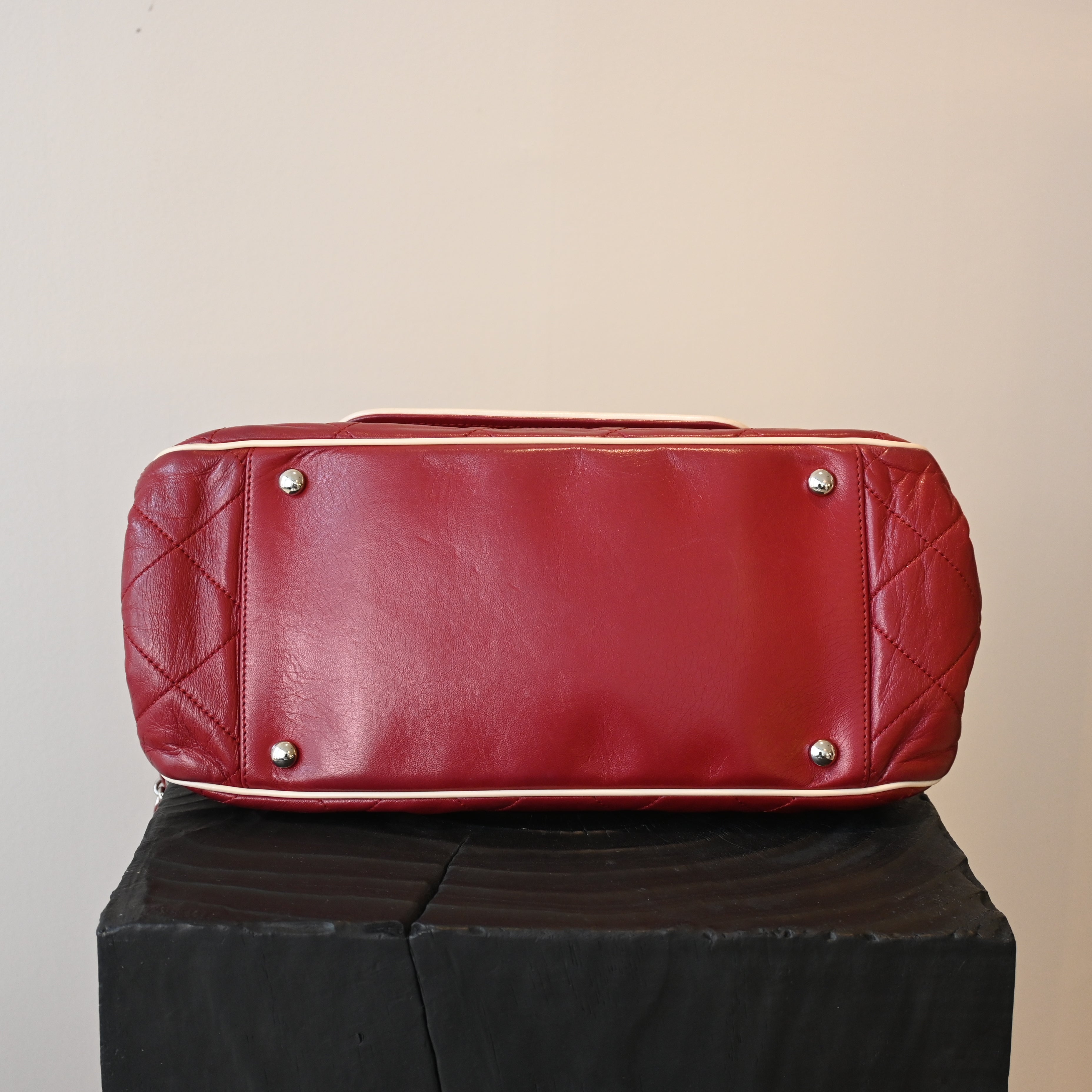Chanel Matelasse Lambskin Chain Tote Bag 2.55 Bordeaux SHW