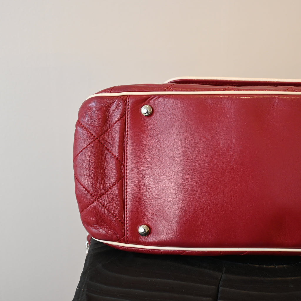 Chanel Matelasse Lambskin Chain Tote Bag 2.55 Bordeaux SHW