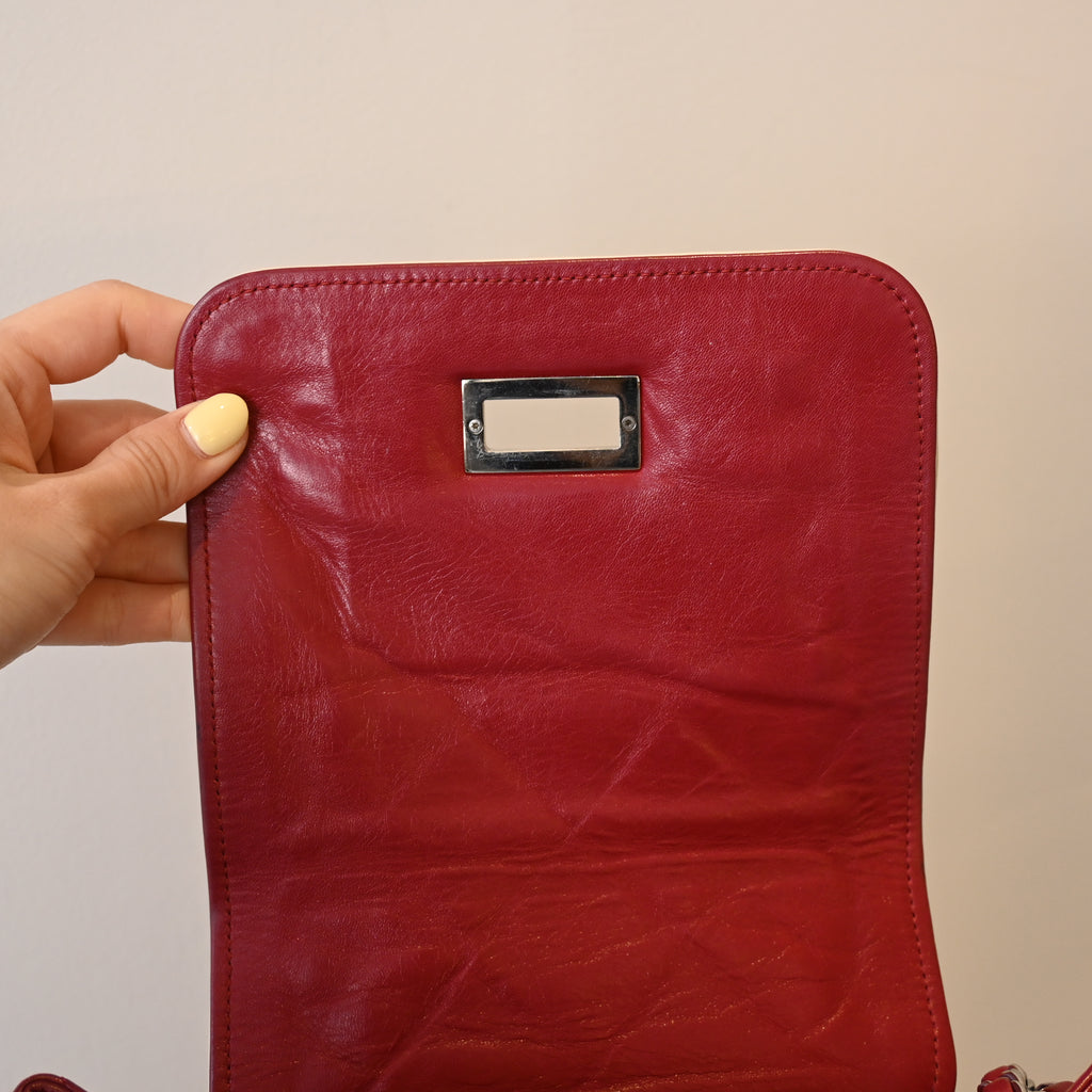 Chanel Matelasse Lambskin Chain Tote Bag 2.55 Bordeaux SHW
