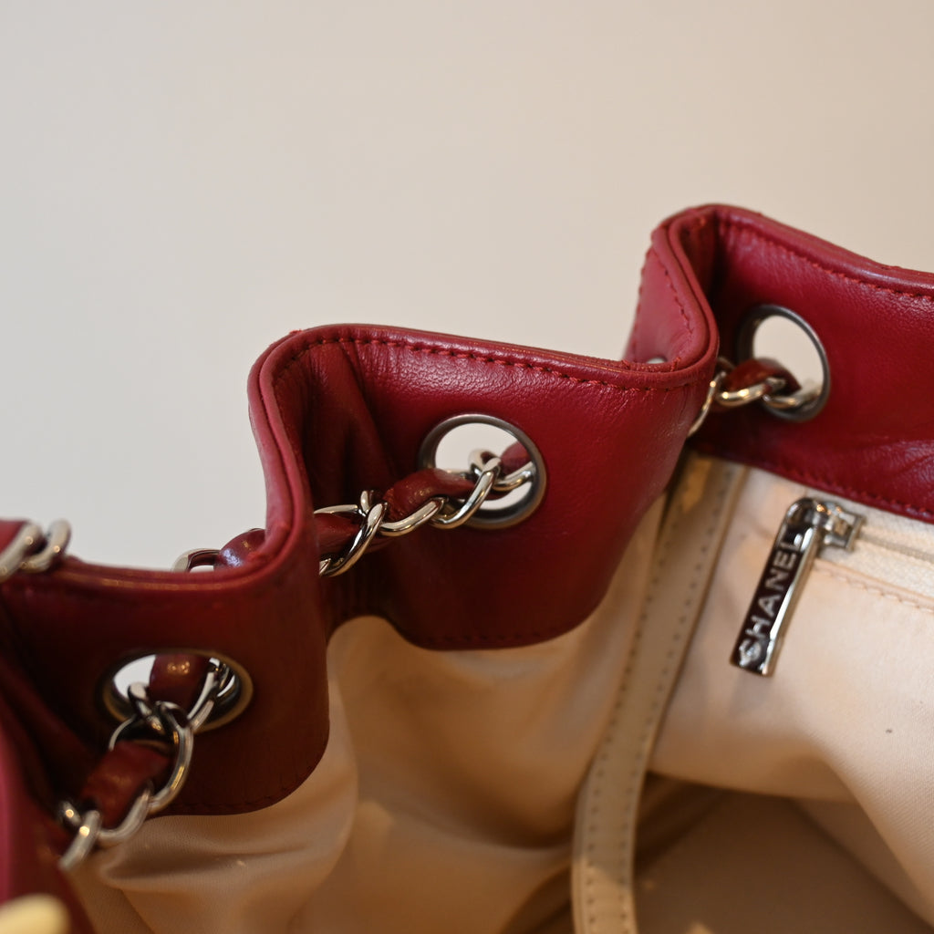 Chanel Matelasse Lambskin Chain Tote Bag 2.55 Bordeaux SHW
