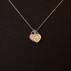 Tiffany & Co. Return to Tiffany Pink Heart Pendant Necklace