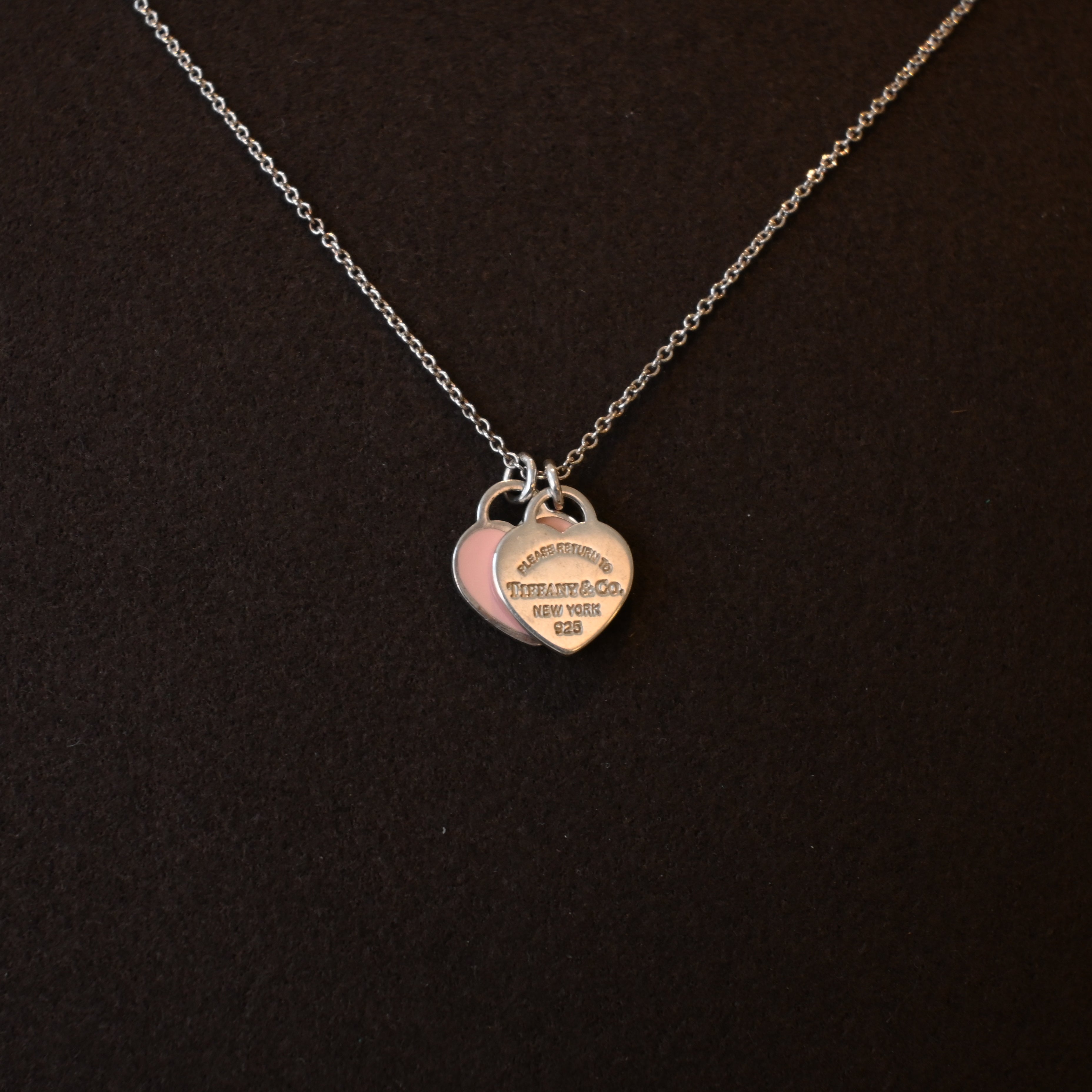 Tiffany & Co. Return to Tiffany Pink Heart Pendant Necklace