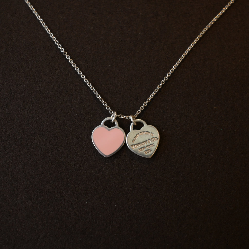 Tiffany & Co. Return to Tiffany Pink Heart Pendant Necklace