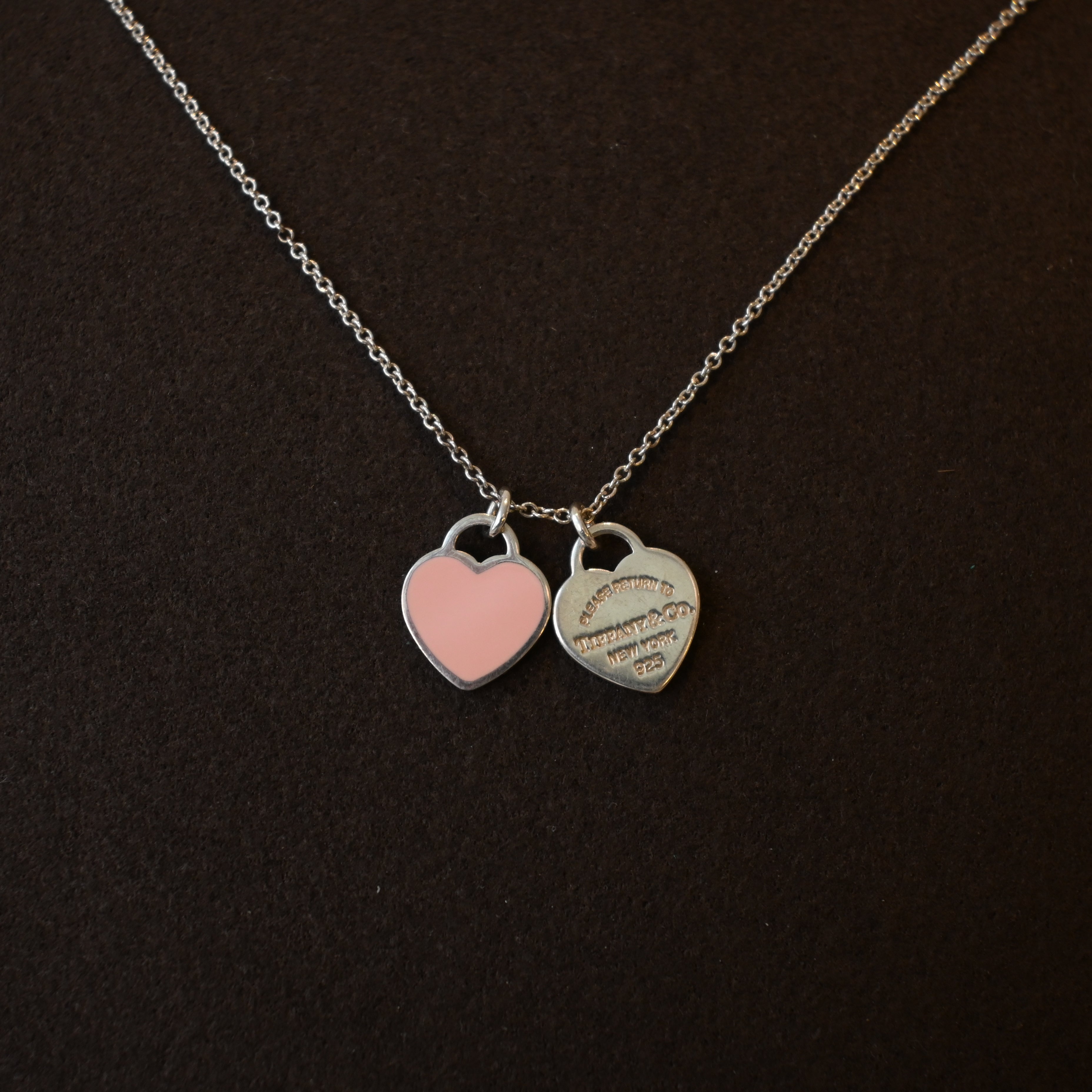Tiffany & Co. Return to Tiffany Pink Heart Pendant Necklace