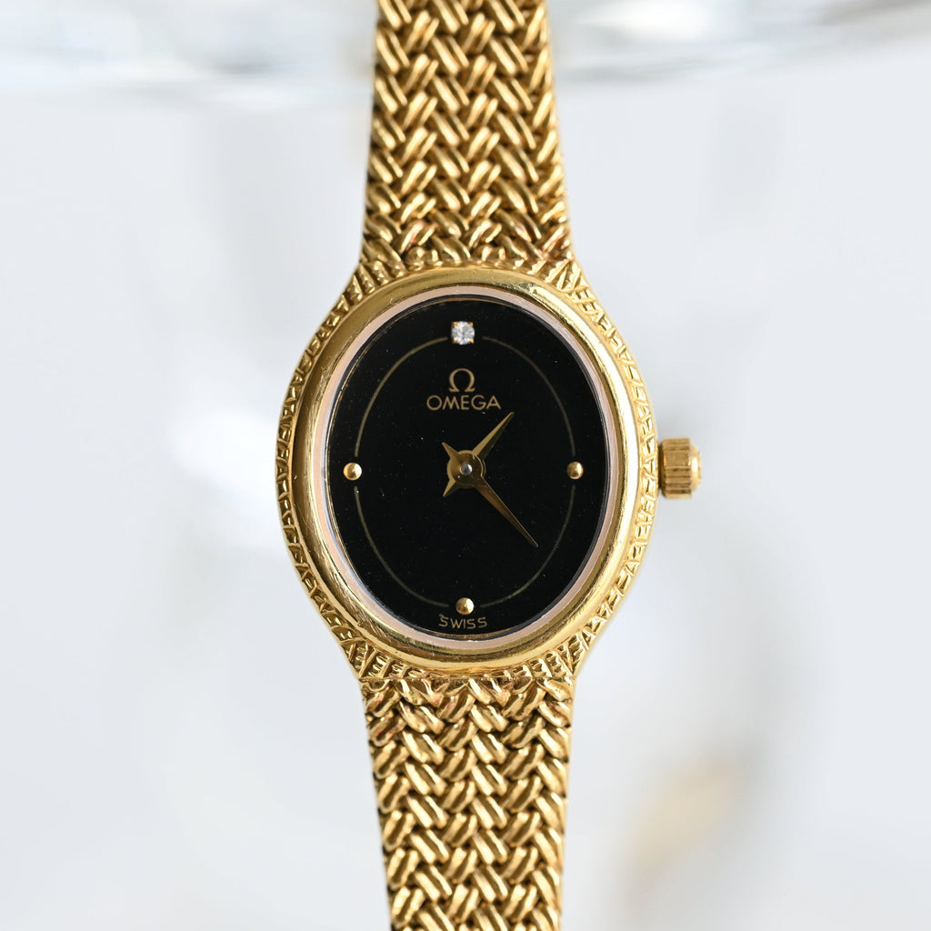 Omega De Ville Oval Watch with Woven Bracelet Cal.978.002