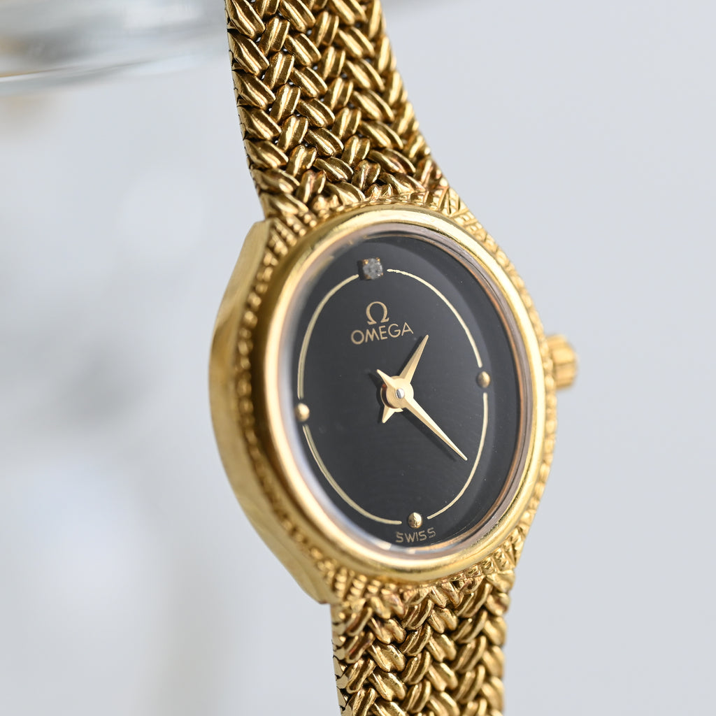 Omega De Ville Oval Watch with Woven Bracelet Cal.978.002