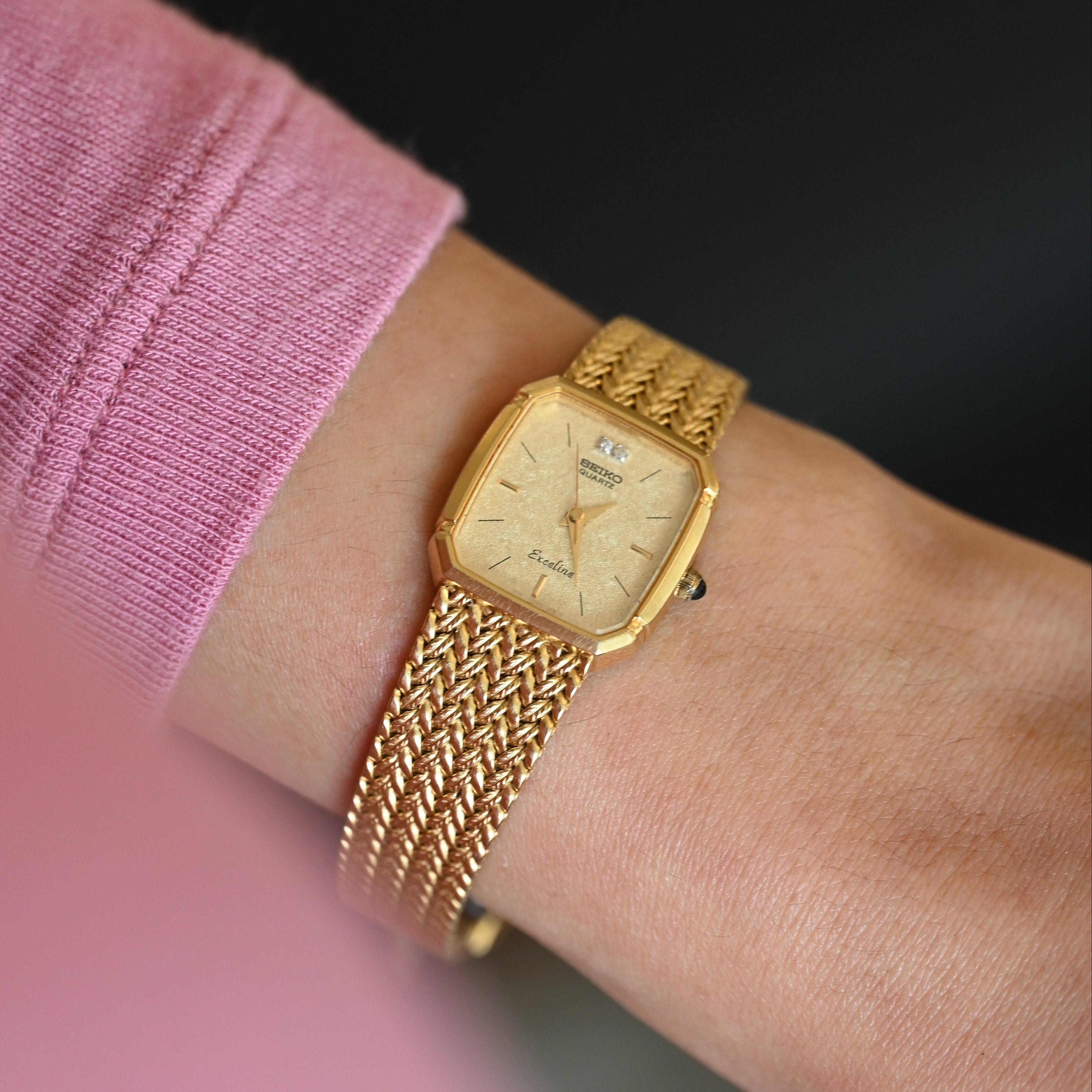 Seiko Exceline Quartz Gold Mesh 7321-5910