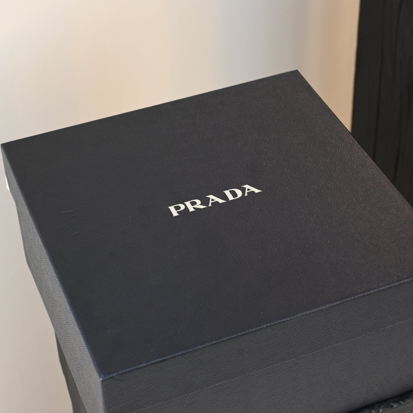 Prada Logo Nylon Bucket Hat Black